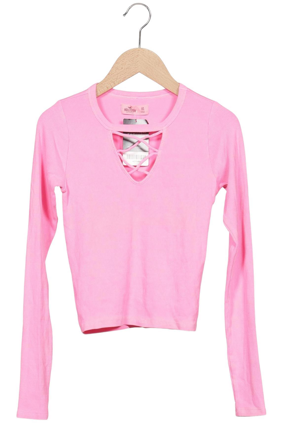 

Hollister Damen Langarmshirt, pink, Gr. 34