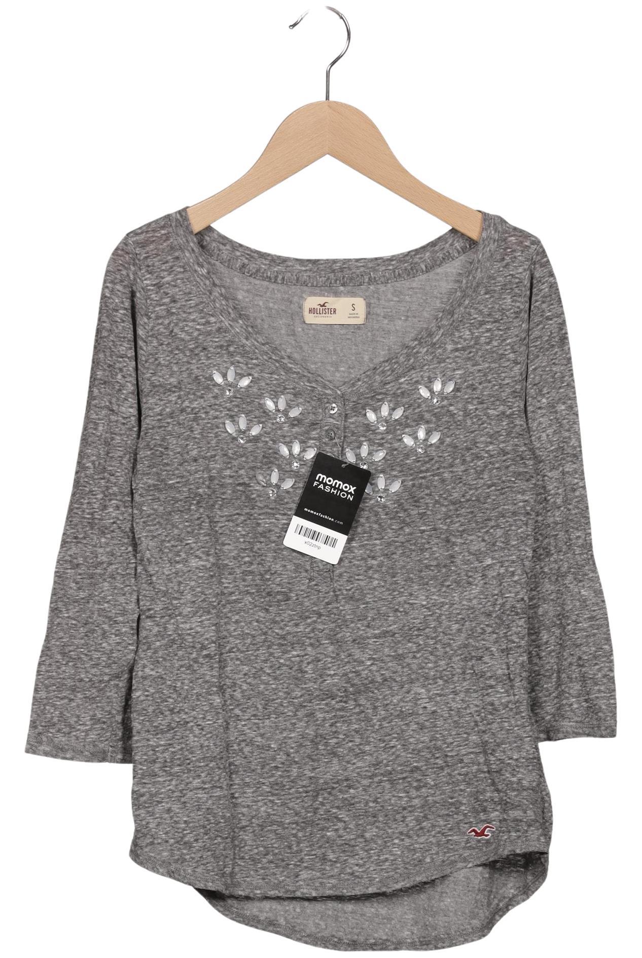 

Hollister Damen Langarmshirt, grau, Gr. 36