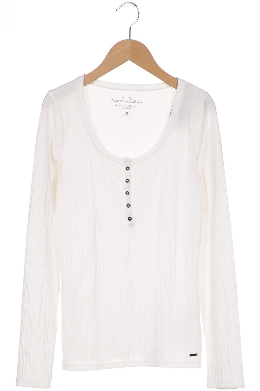 

Hollister Damen Langarmshirt, weiß, Gr. 38