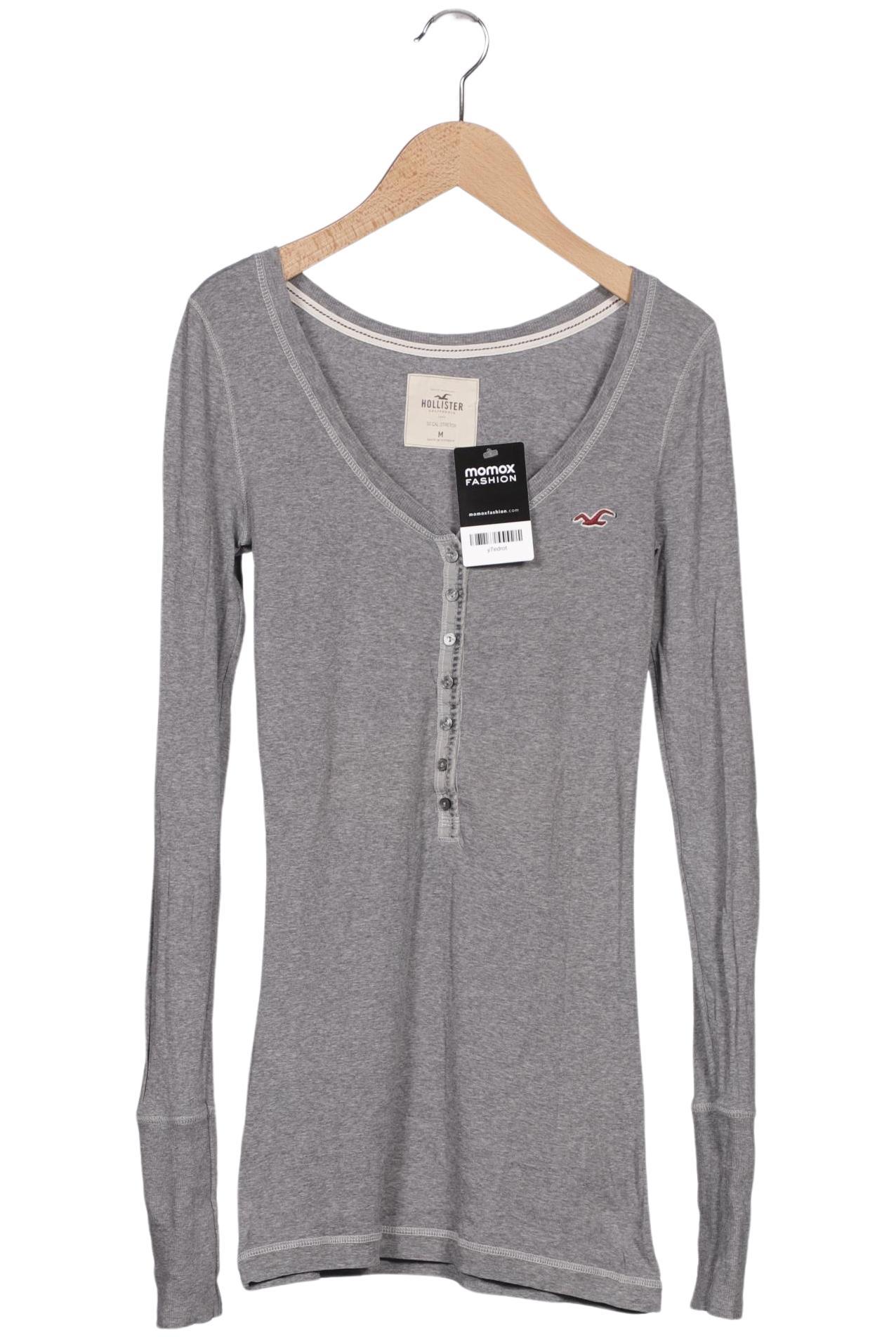 

Hollister Damen Langarmshirt, grau, Gr. 38