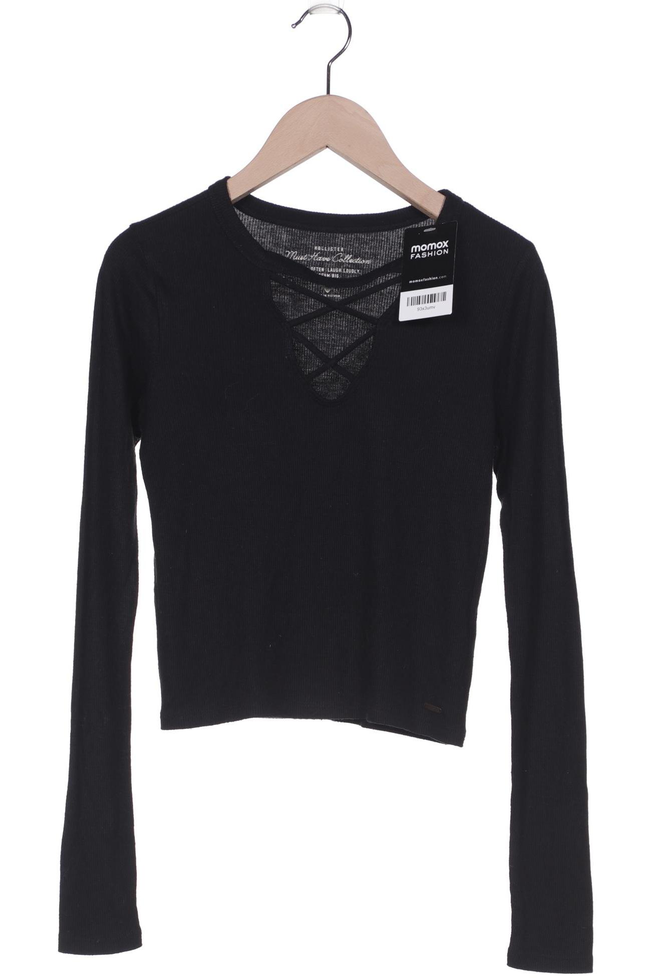 

Hollister Damen Langarmshirt, schwarz, Gr. 34