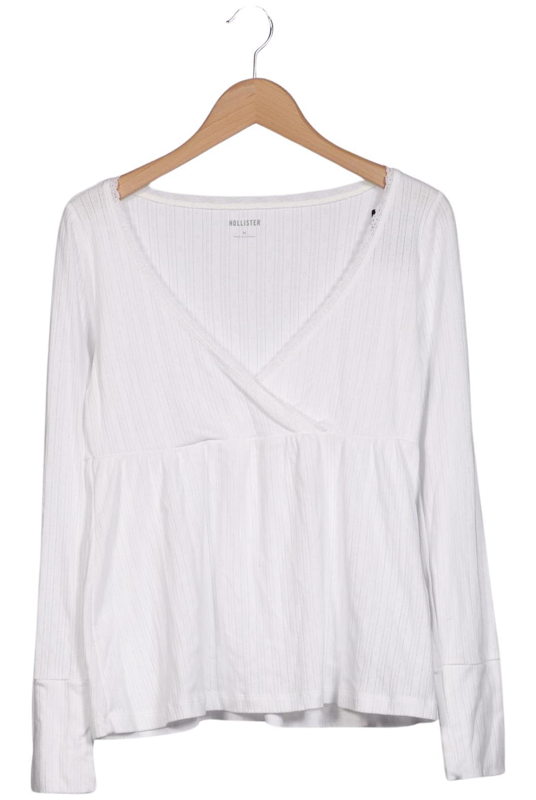 

Hollister Damen Langarmshirt, weiß, Gr. 38