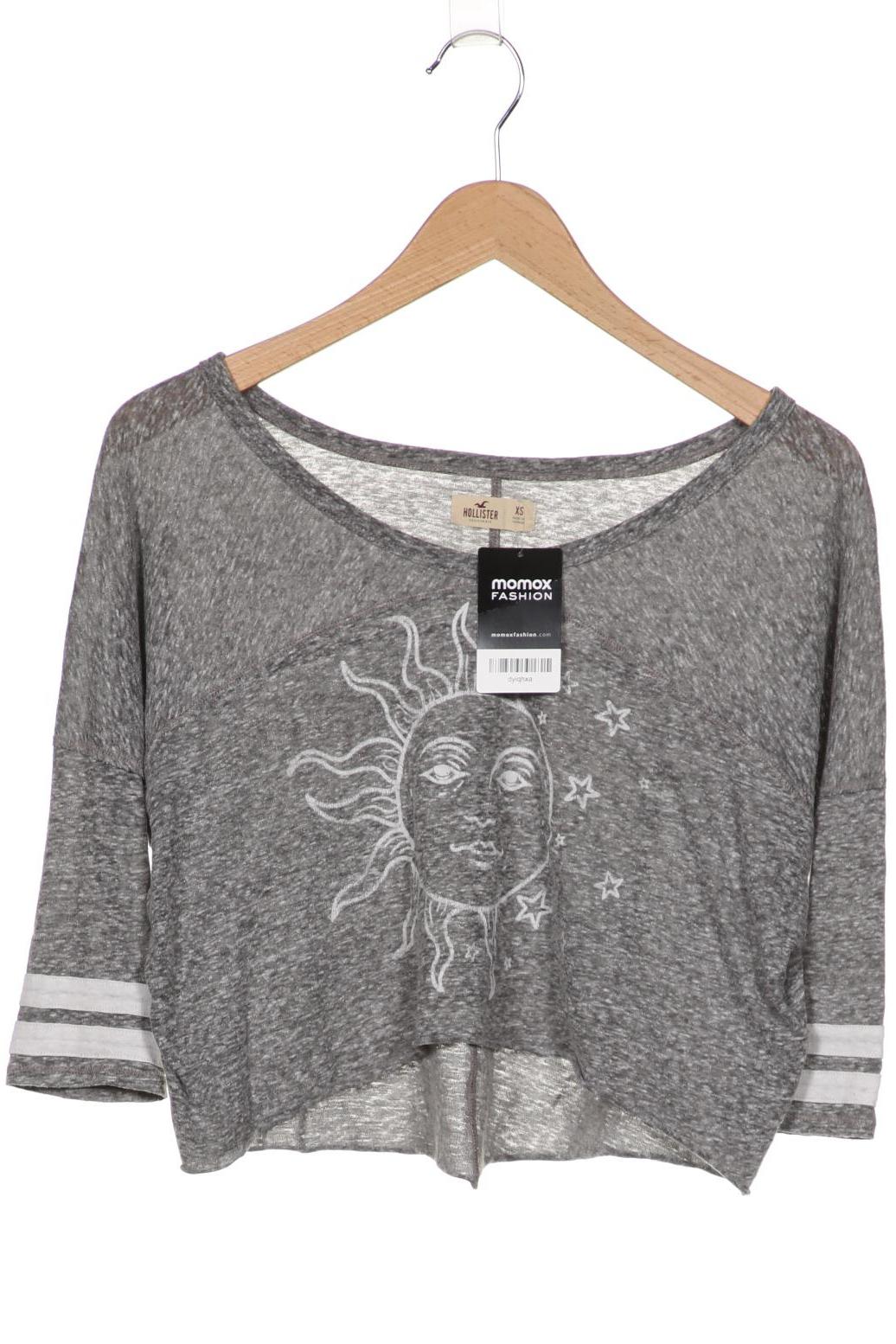

Hollister Damen Langarmshirt, grau, Gr. 34