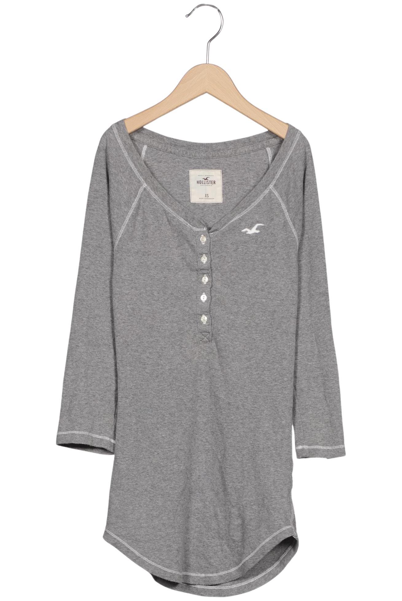 

Hollister Damen Langarmshirt, grau, Gr. 34