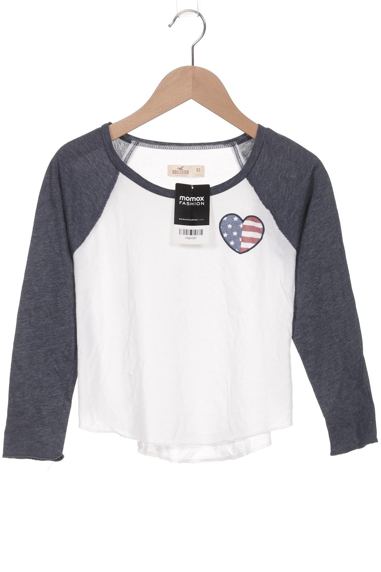 

Hollister Damen Langarmshirt, weiß, Gr. 34