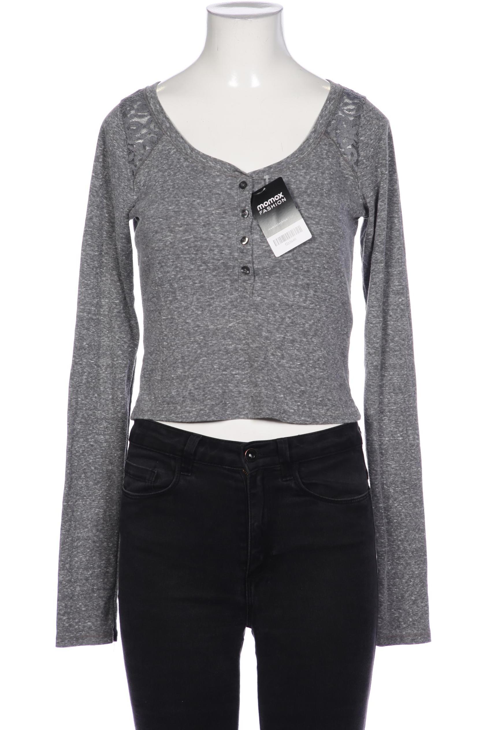 

Hollister Damen Langarmshirt, grau, Gr. 38