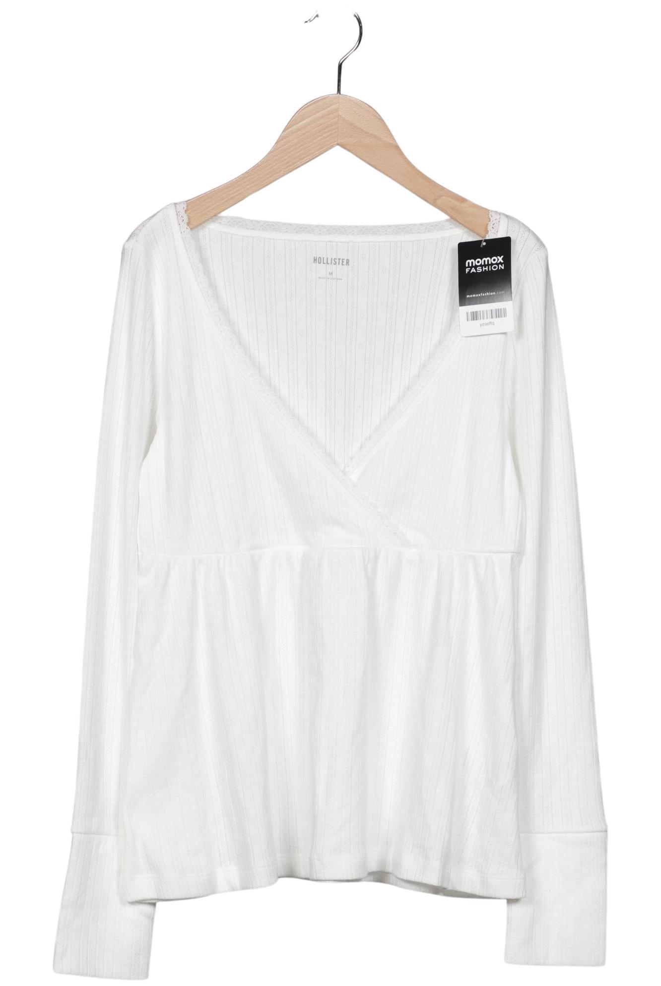 

Hollister Damen Langarmshirt, weiß, Gr. 38