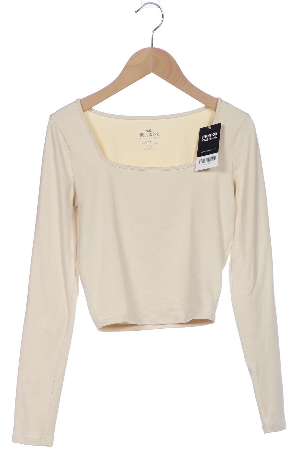 

Hollister Damen Langarmshirt, cremeweiß, Gr. 34