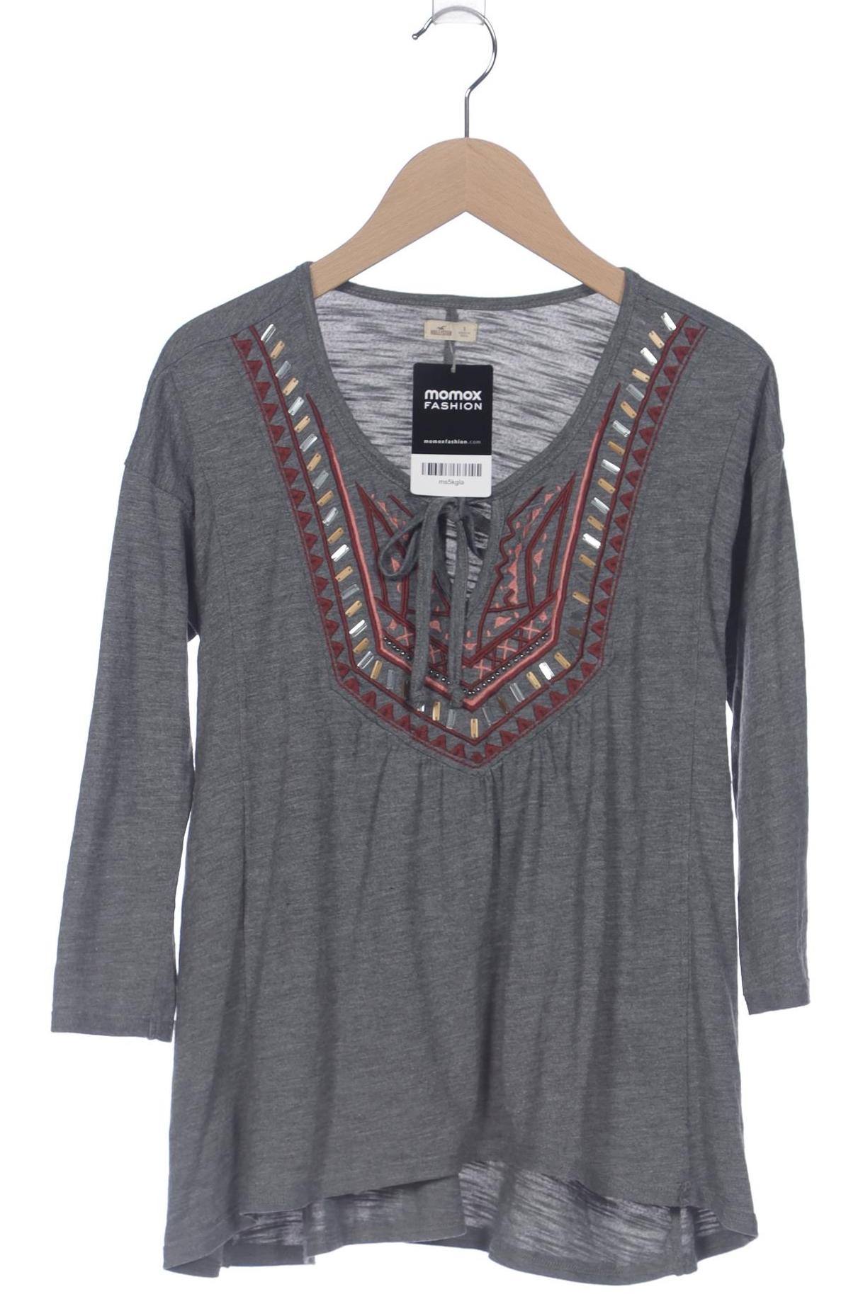 

Hollister Damen Langarmshirt, grau, Gr. 36