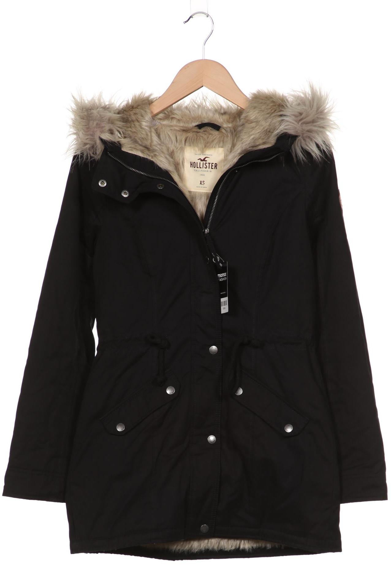 

Hollister Damen Mantel, schwarz