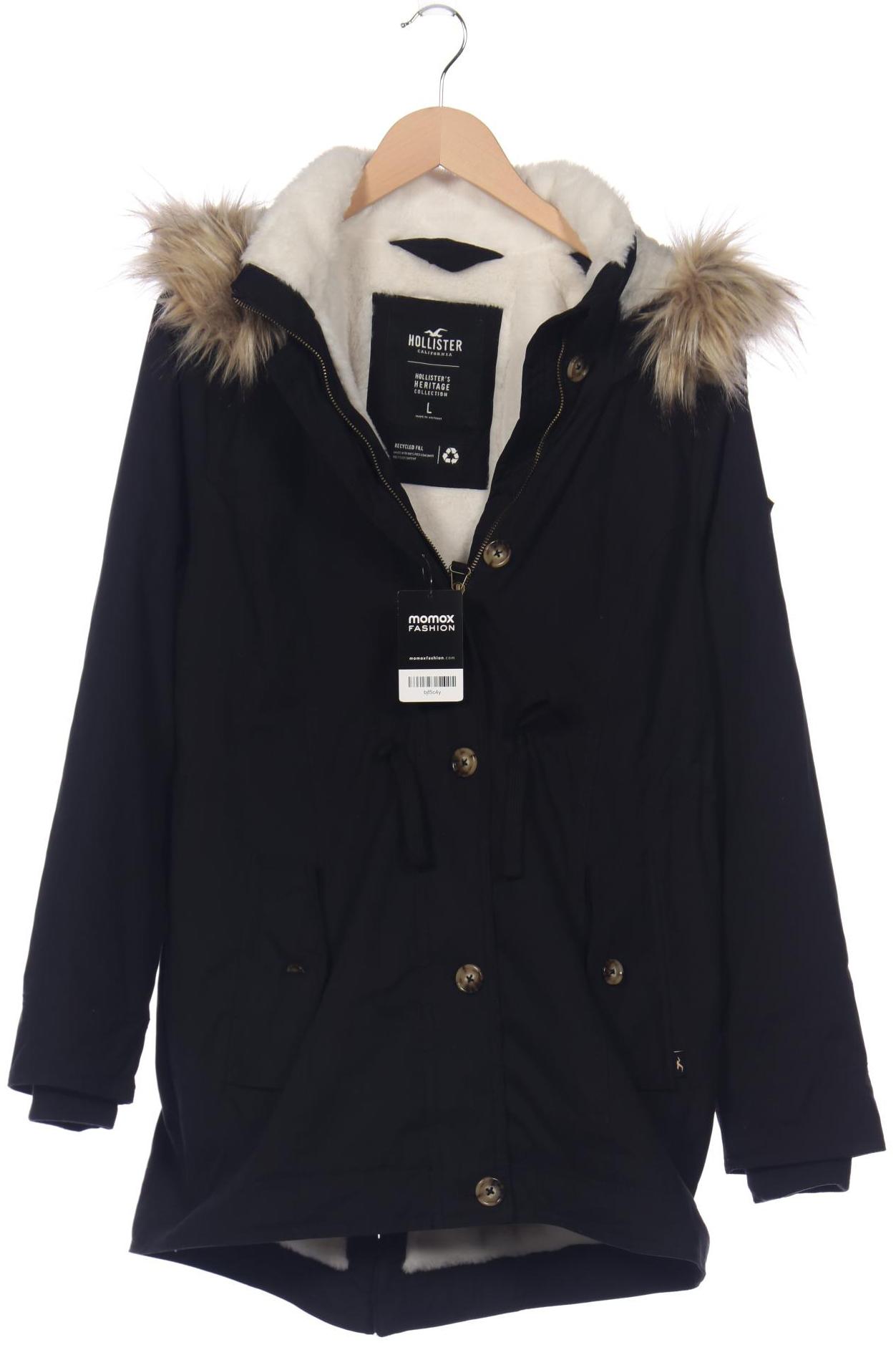 

Hollister Damen Mantel, schwarz
