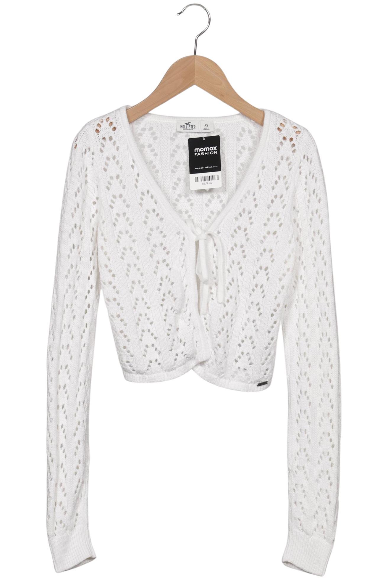 

Hollister Damen Strickjacke, weiß, Gr. 34