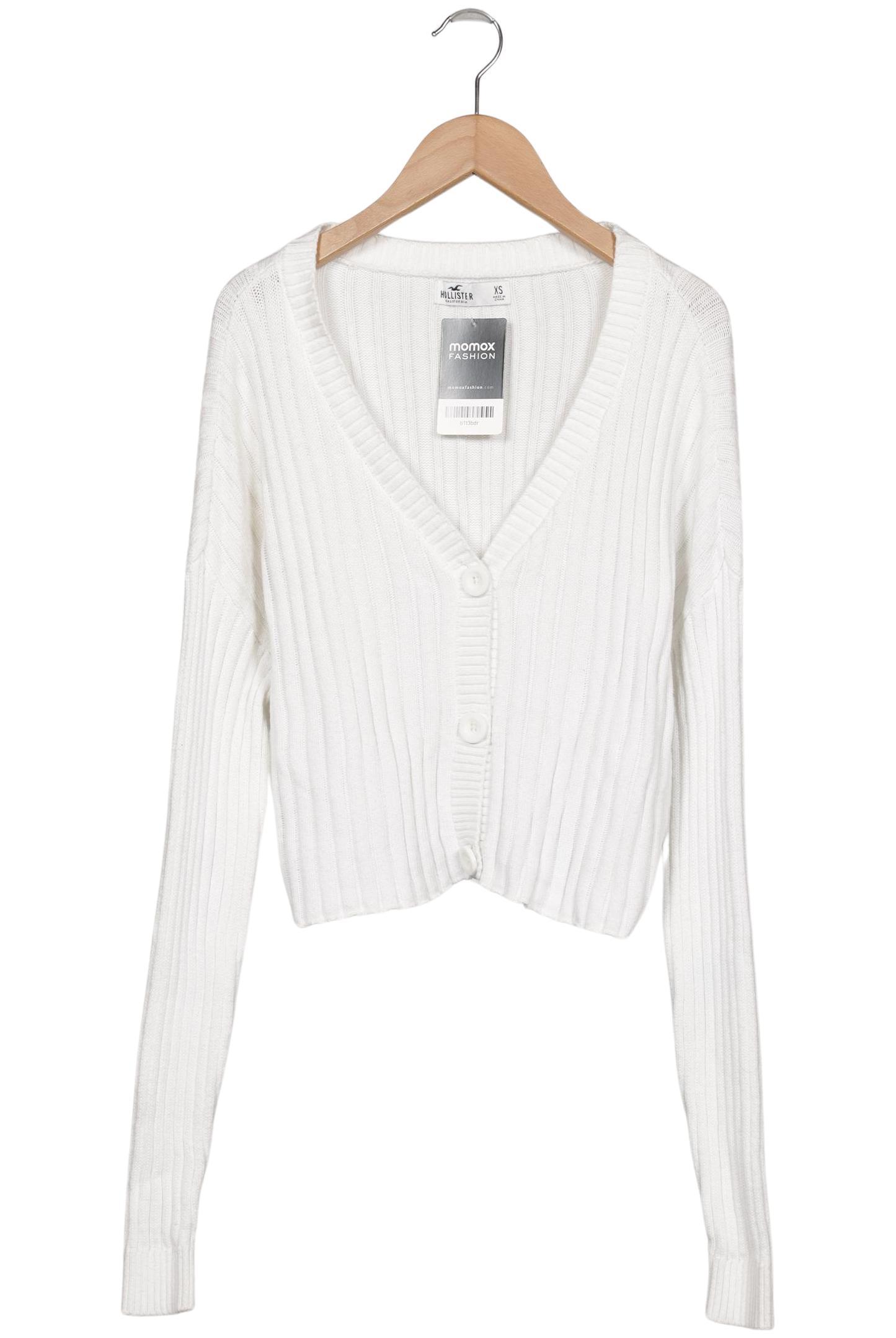 

Hollister Damen Strickjacke, weiß, Gr. 34