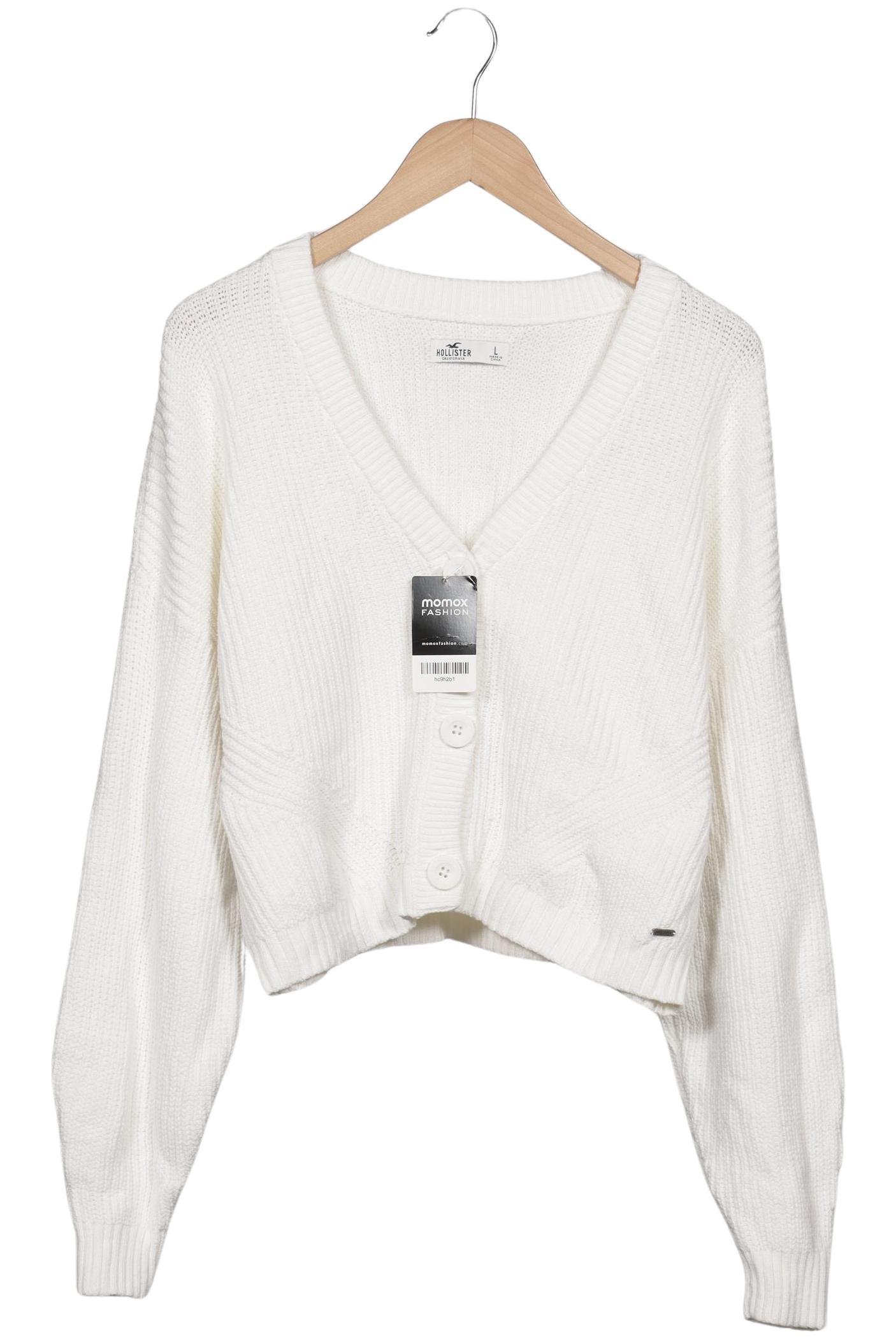 

Hollister Damen Strickjacke, weiß, Gr. 42