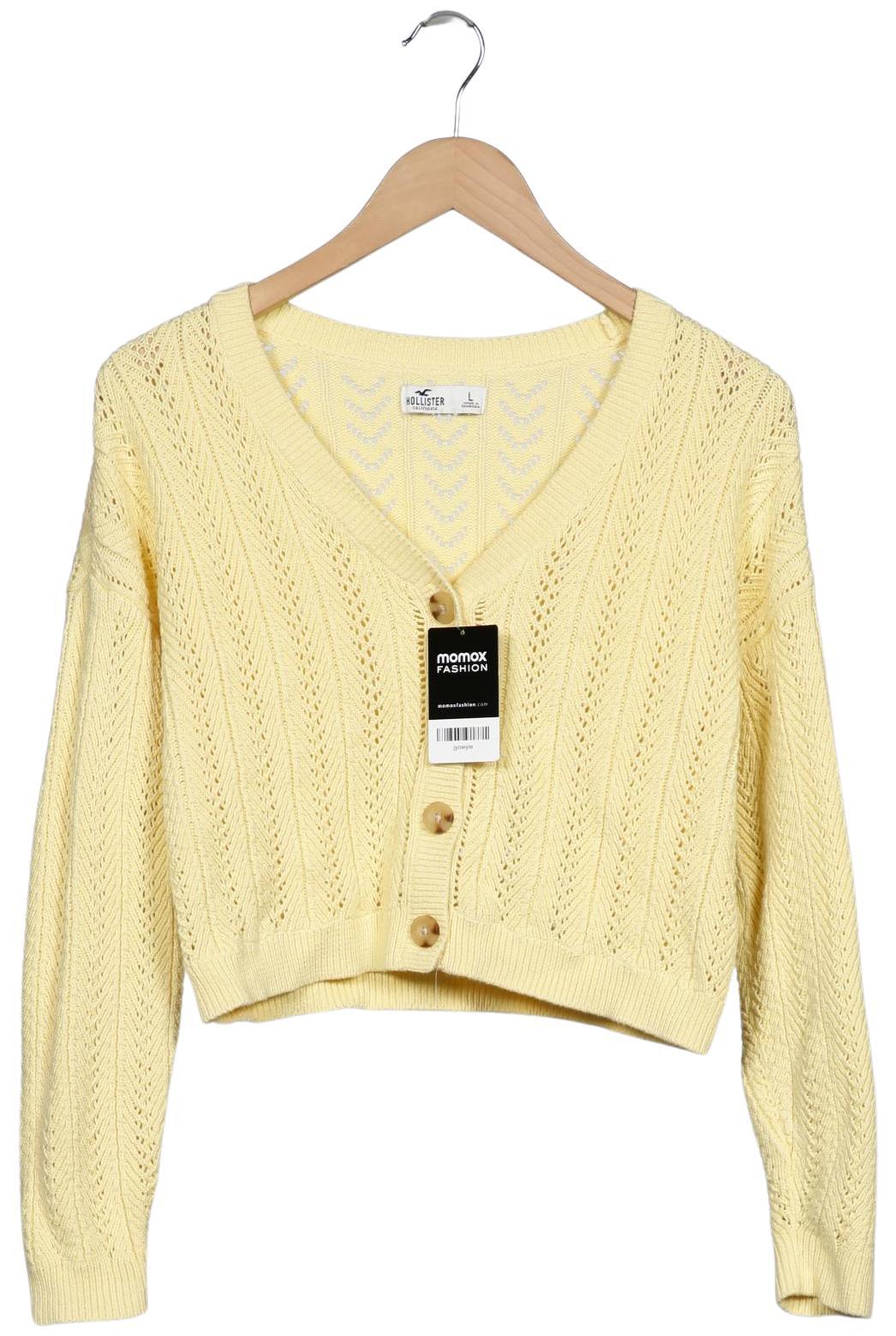 

Hollister Damen Strickjacke, gelb, Gr. 42