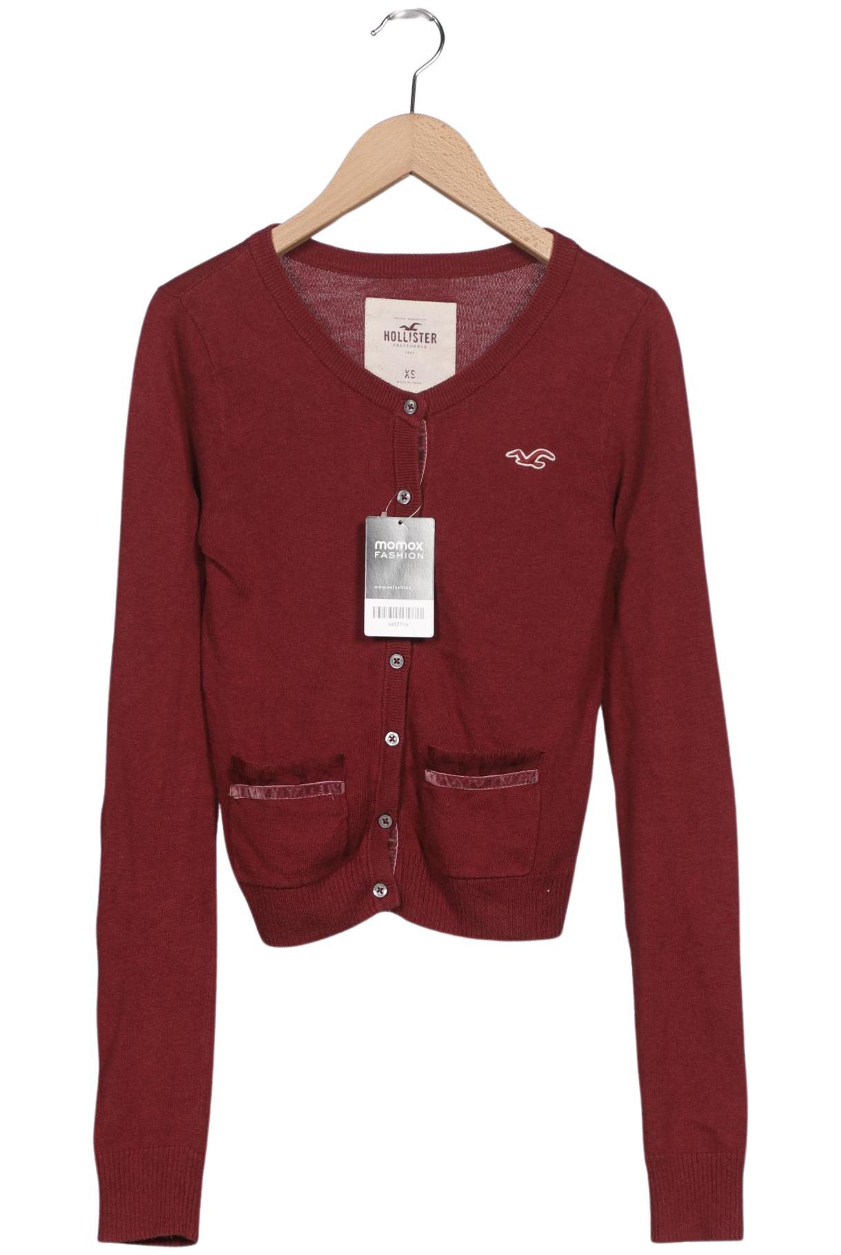 

Hollister Damen Strickjacke, bordeaux, Gr. 34