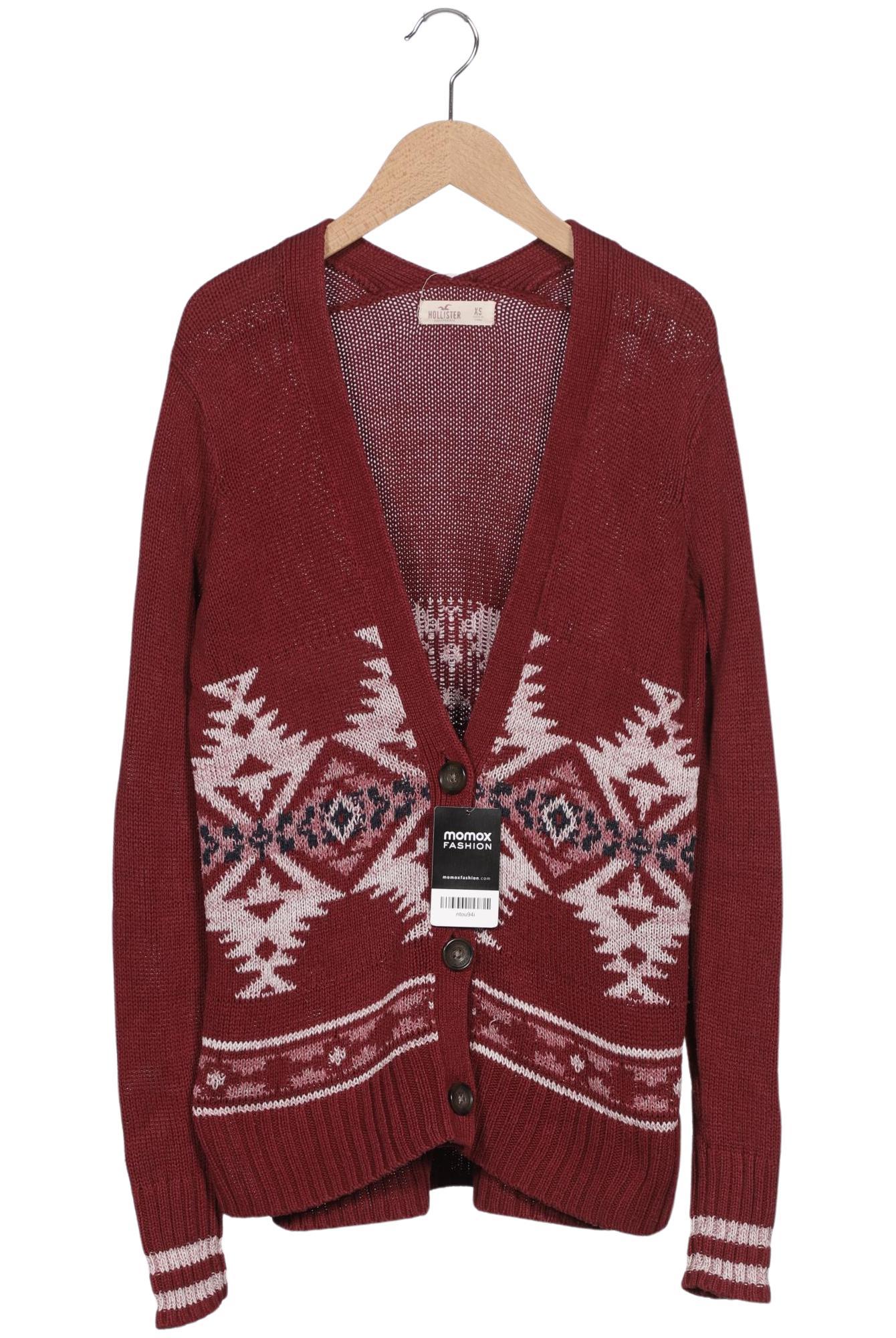 

Hollister Damen Strickjacke, bordeaux, Gr. 34