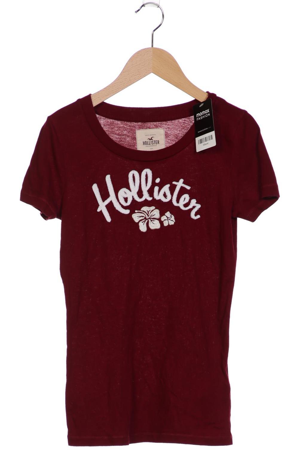 

Hollister Damen T-Shirt, bordeaux, Gr. 36