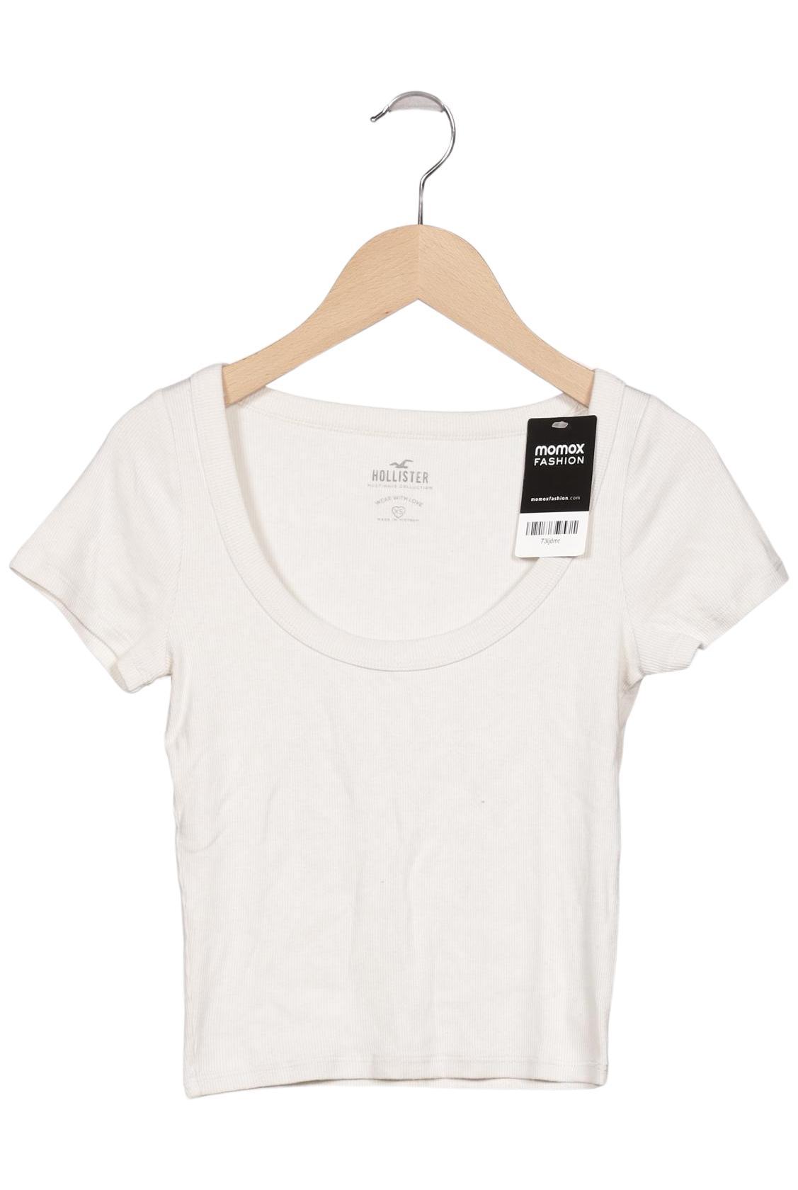 

Hollister Damen T-Shirt, cremeweiß, Gr. 34