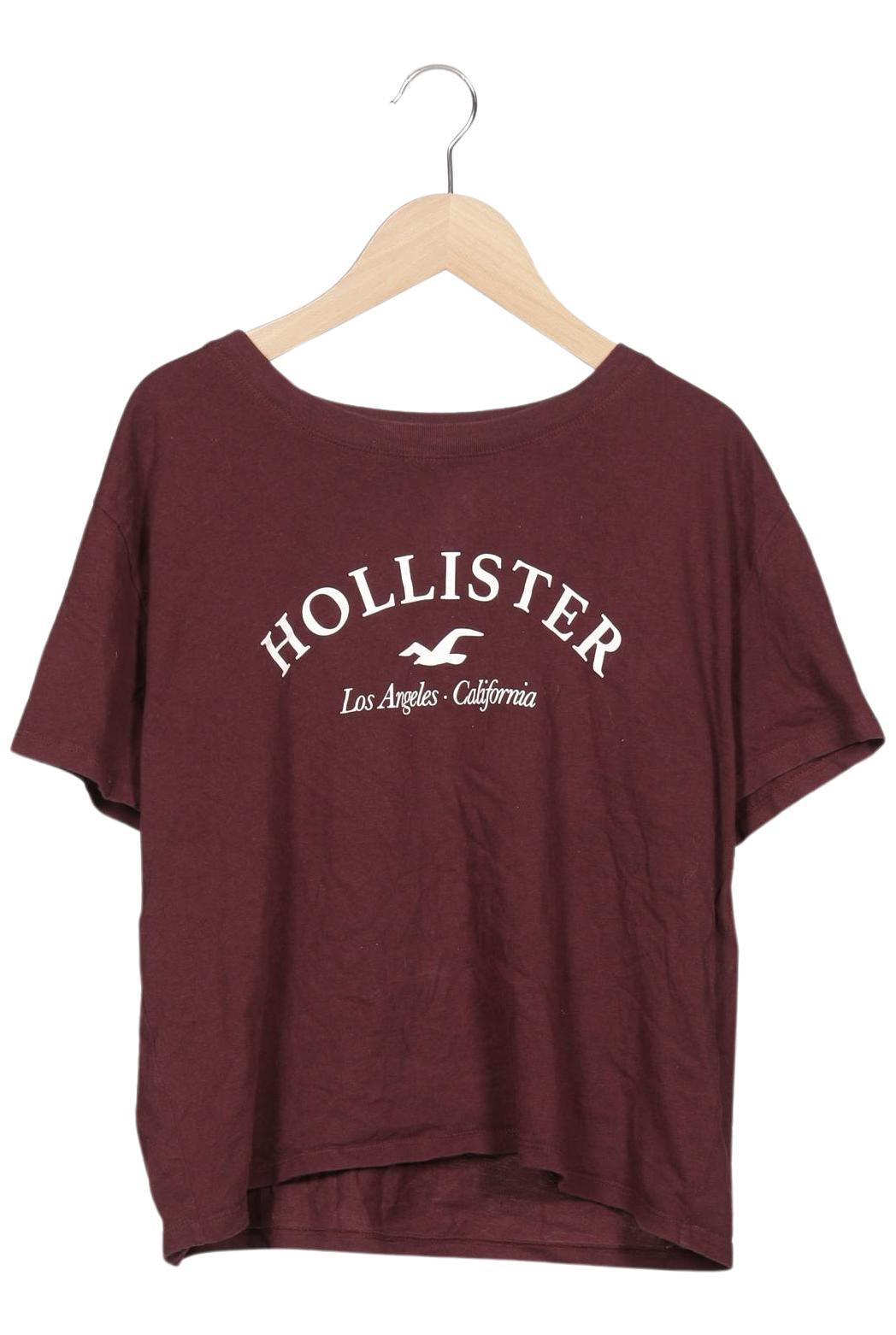 

Hollister Damen T-Shirt, bordeaux, Gr. 38
