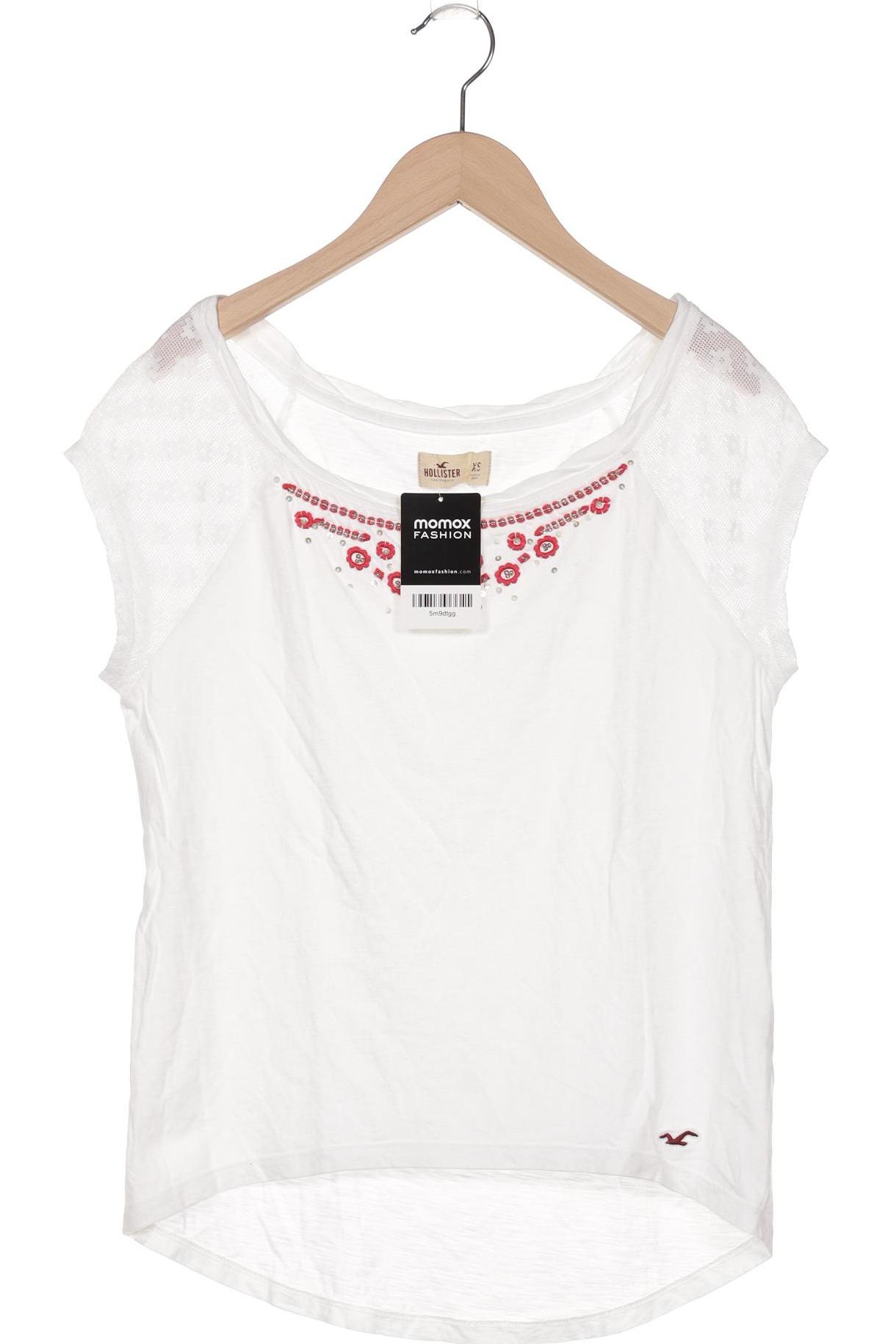 

Hollister Damen T-Shirt, cremeweiß, Gr. 34