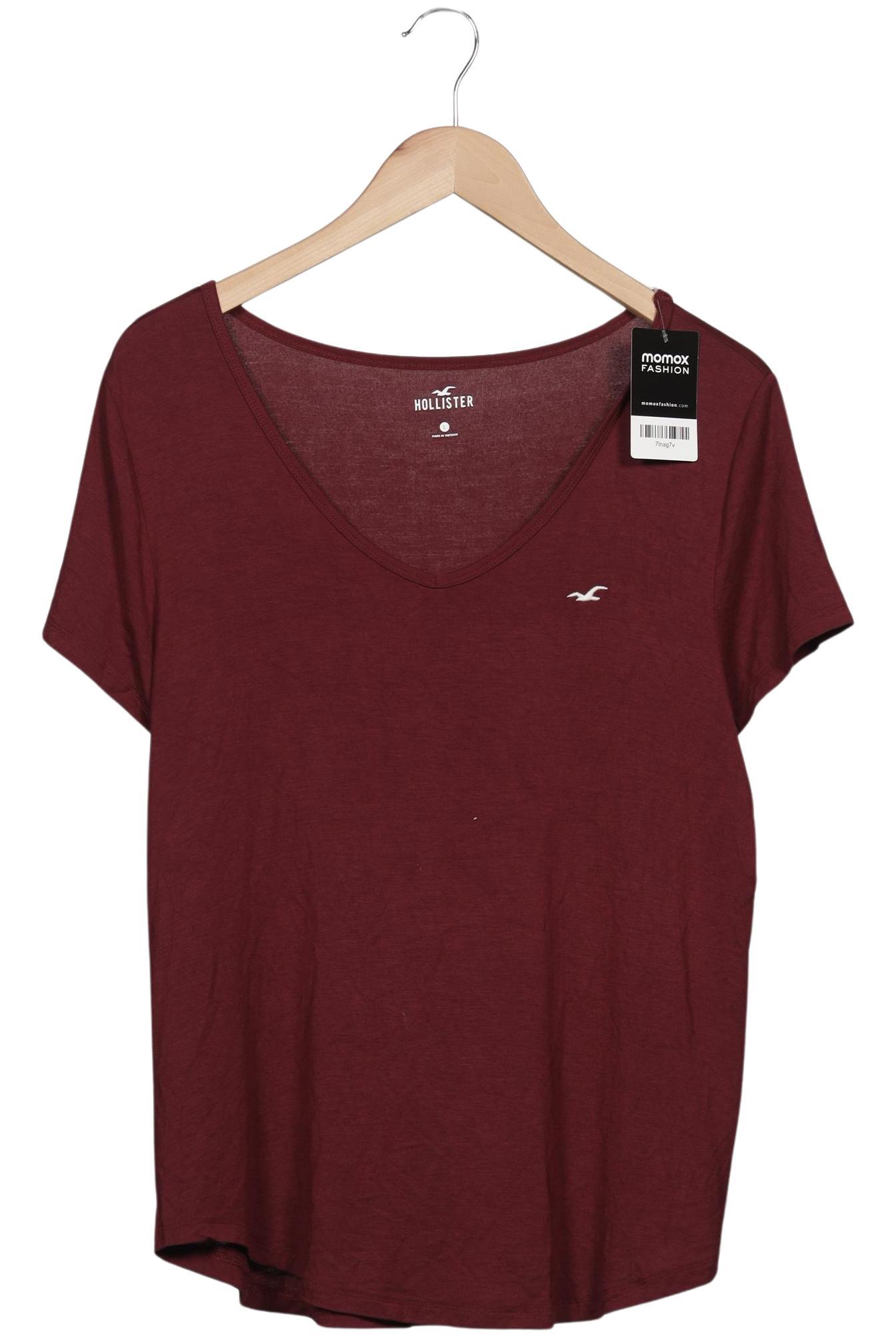 

Hollister Damen T-Shirt, bordeaux, Gr. 42