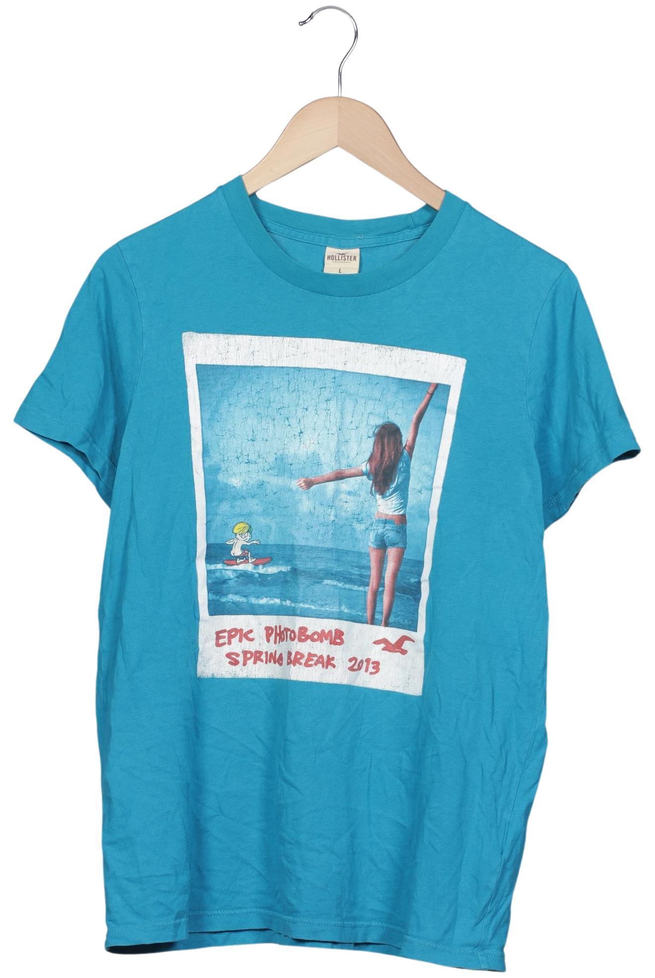 

Hollister Damen T-Shirt, blau, Gr. 42