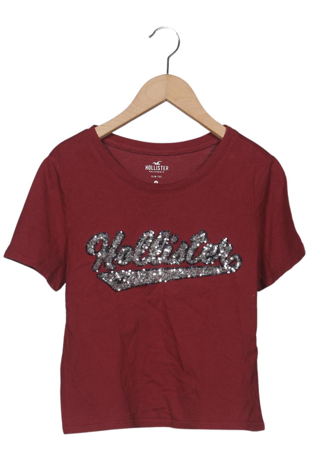

Hollister Damen T-Shirt, bordeaux, Gr. 38