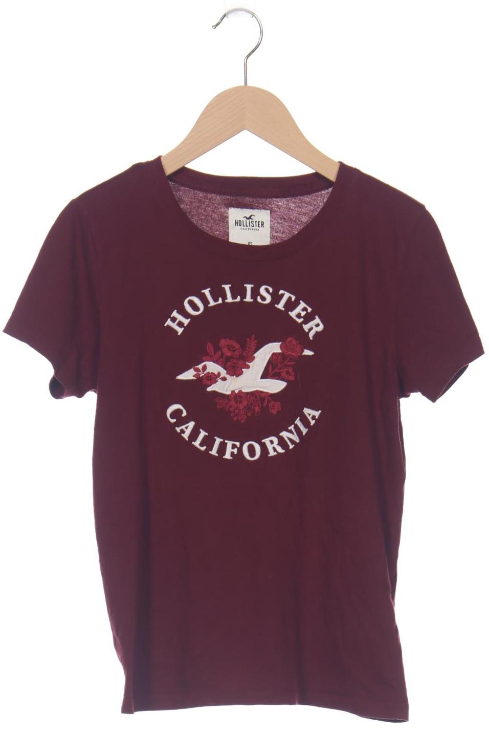 

Hollister Damen T-Shirt, bordeaux, Gr. 34