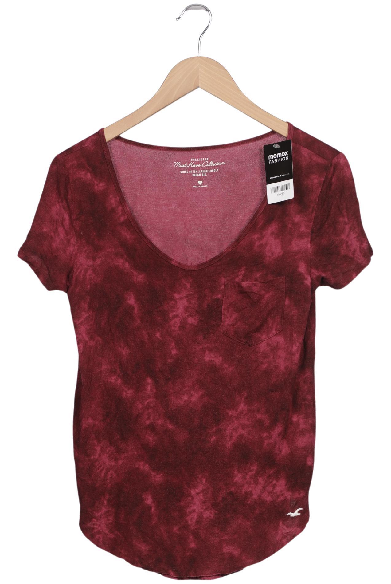 

Hollister Damen T-Shirt, bordeaux, Gr. 34