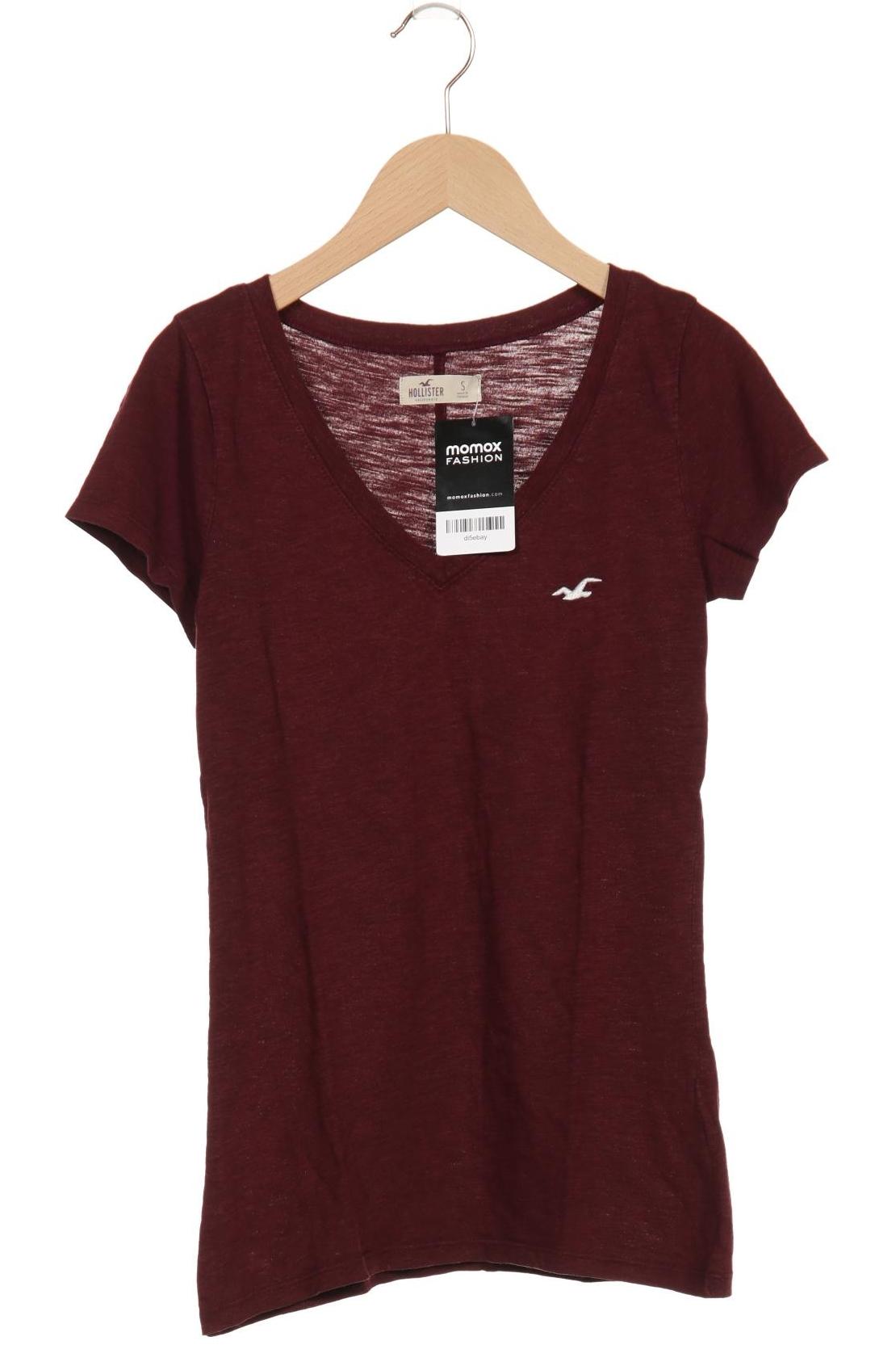 

Hollister Damen T-Shirt, bordeaux, Gr. 36