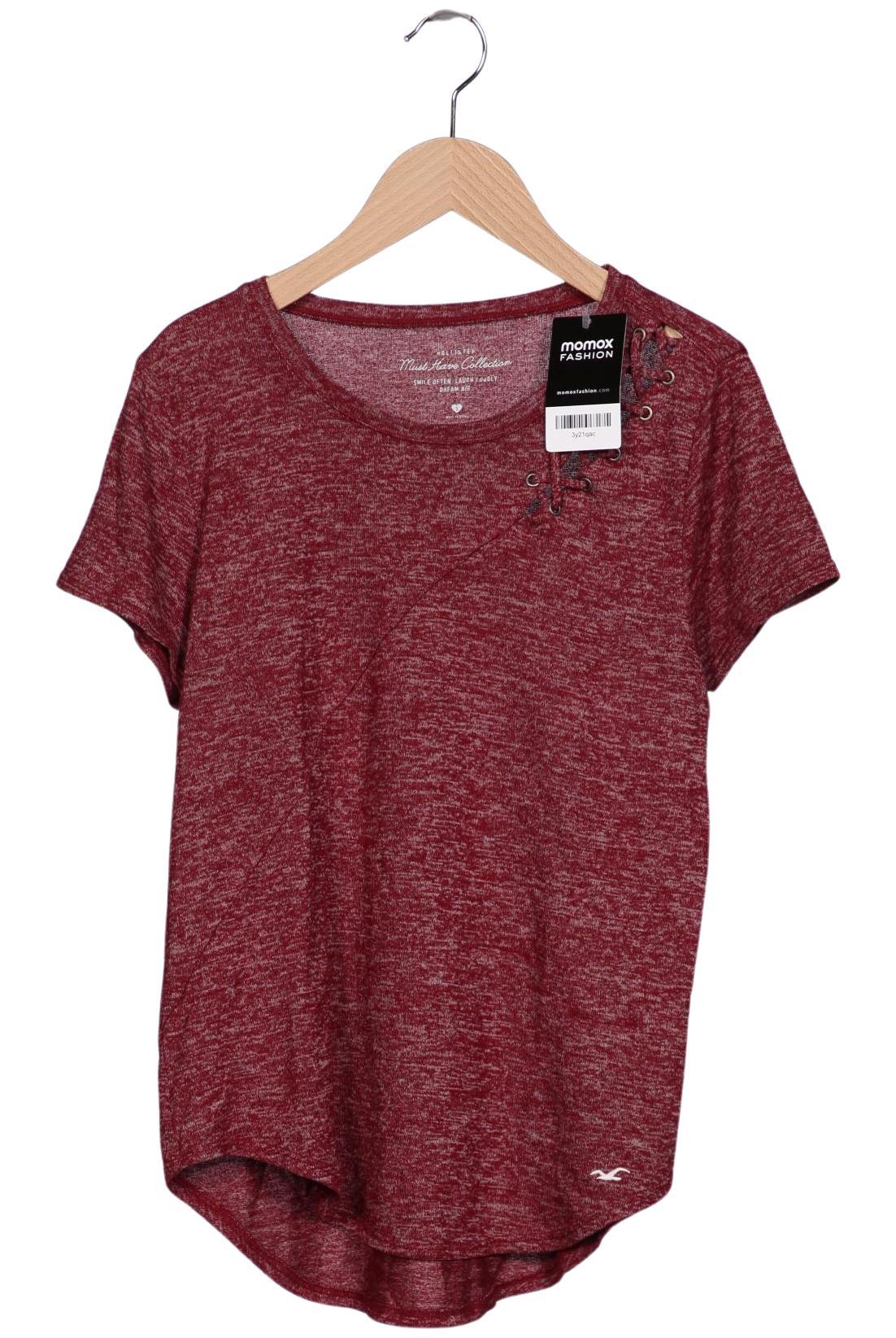 

Hollister Damen T-Shirt, bordeaux, Gr. 36