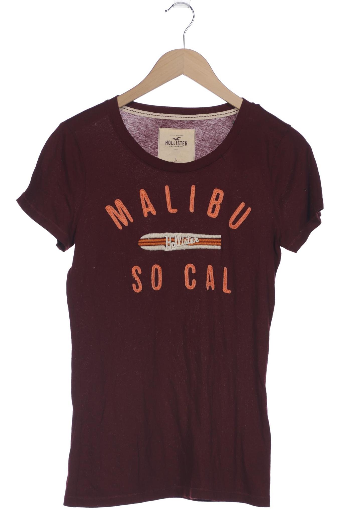 

Hollister Damen T-Shirt, bordeaux, Gr. 42