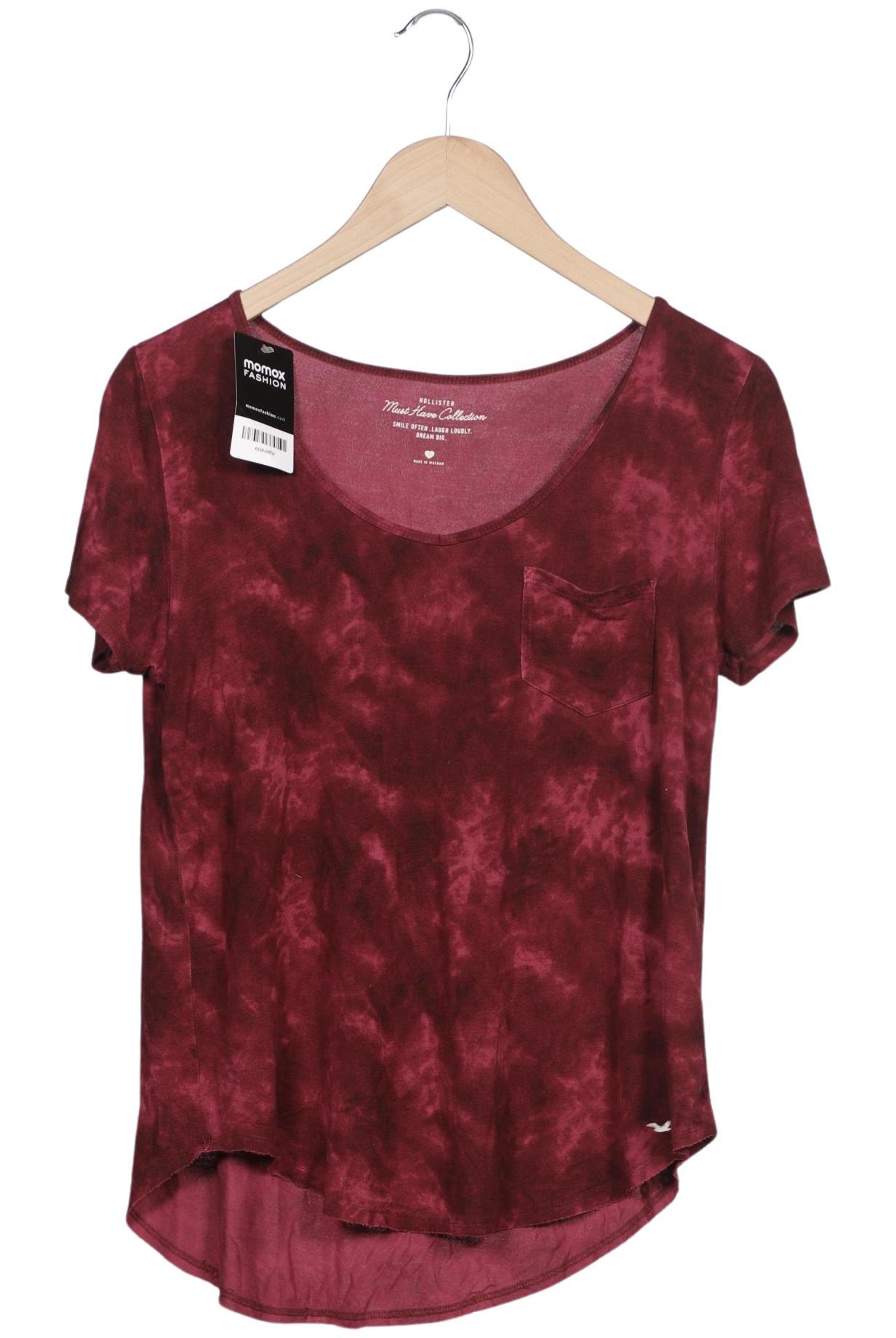 

Hollister Damen T-Shirt, bordeaux, Gr. 36
