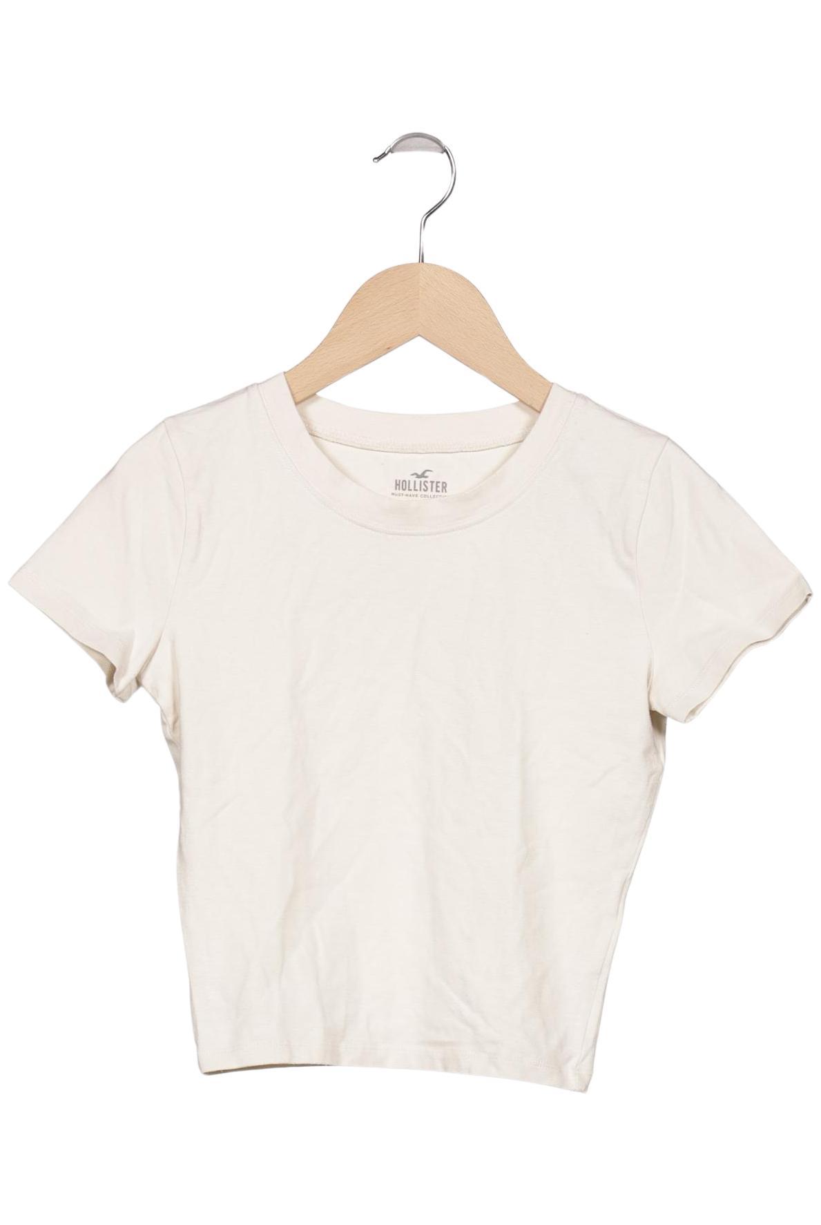 

Hollister Damen T-Shirt, cremeweiß, Gr. 34