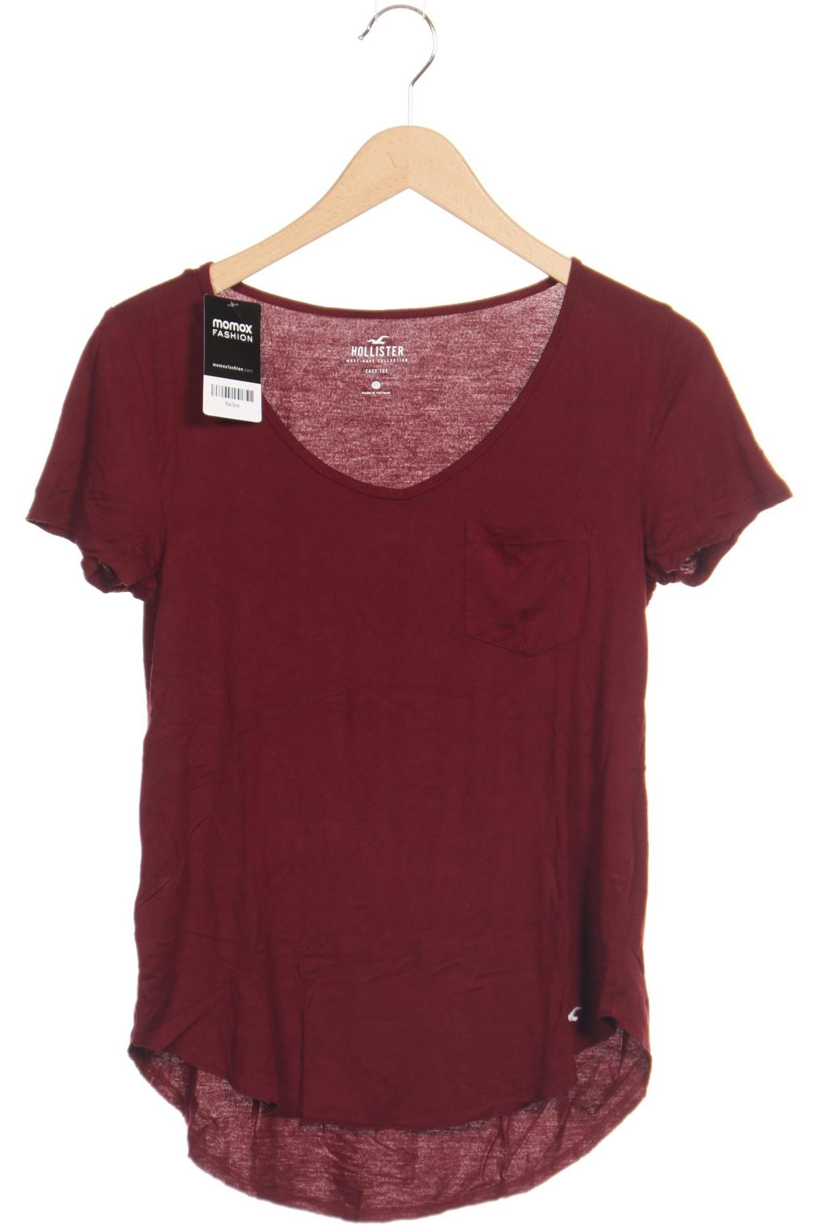 

Hollister Damen T-Shirt, bordeaux, Gr. 34