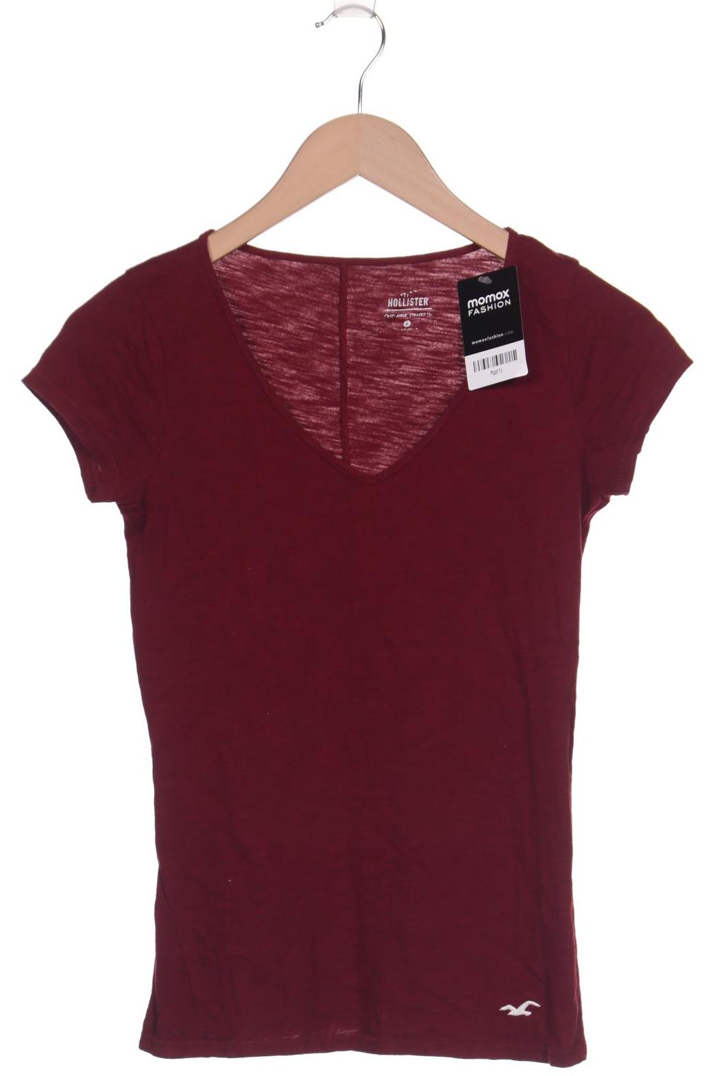 

Hollister Damen T-Shirt, bordeaux, Gr. 36