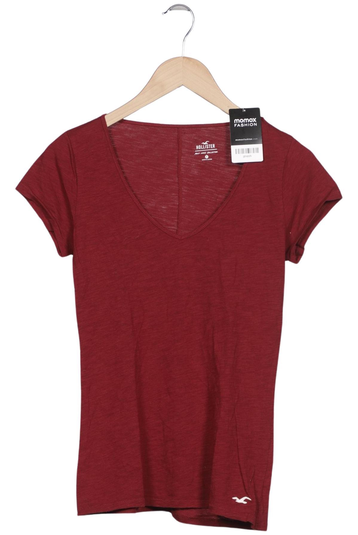

Hollister Damen T-Shirt, bordeaux, Gr. 38