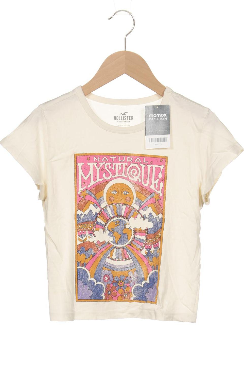 

Hollister Damen T-Shirt, cremeweiß, Gr. 34