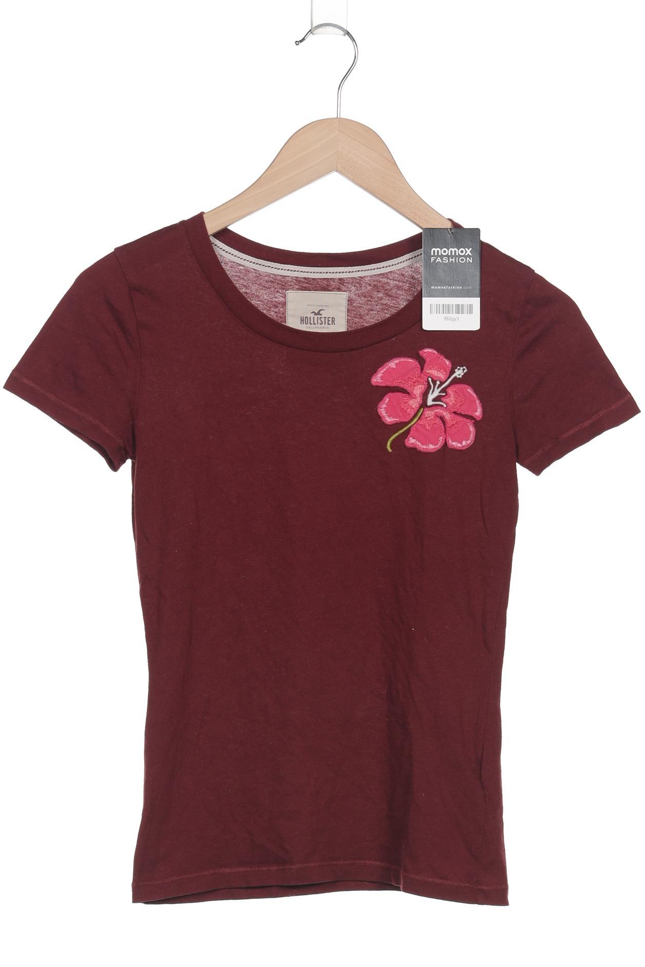 

Hollister Damen T-Shirt, bordeaux, Gr. 36