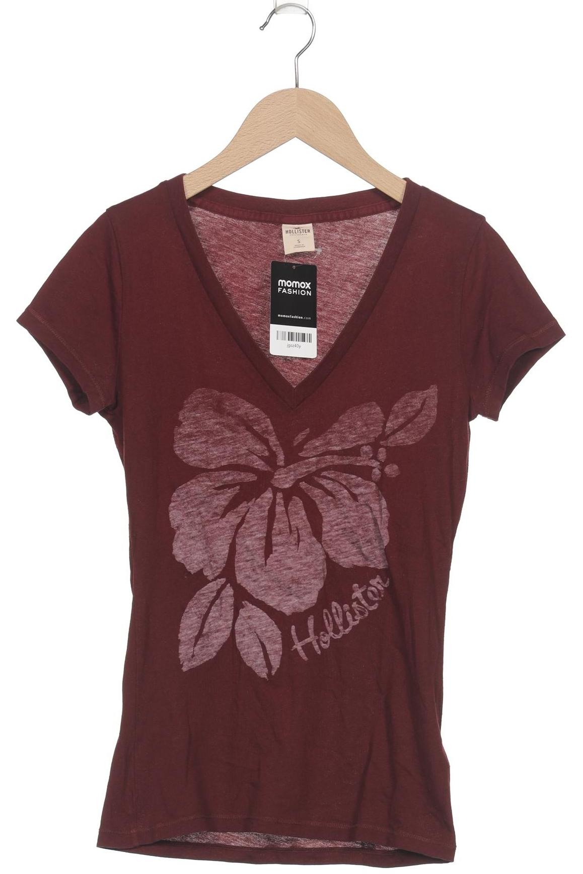 

Hollister Damen T-Shirt, bordeaux, Gr. 36