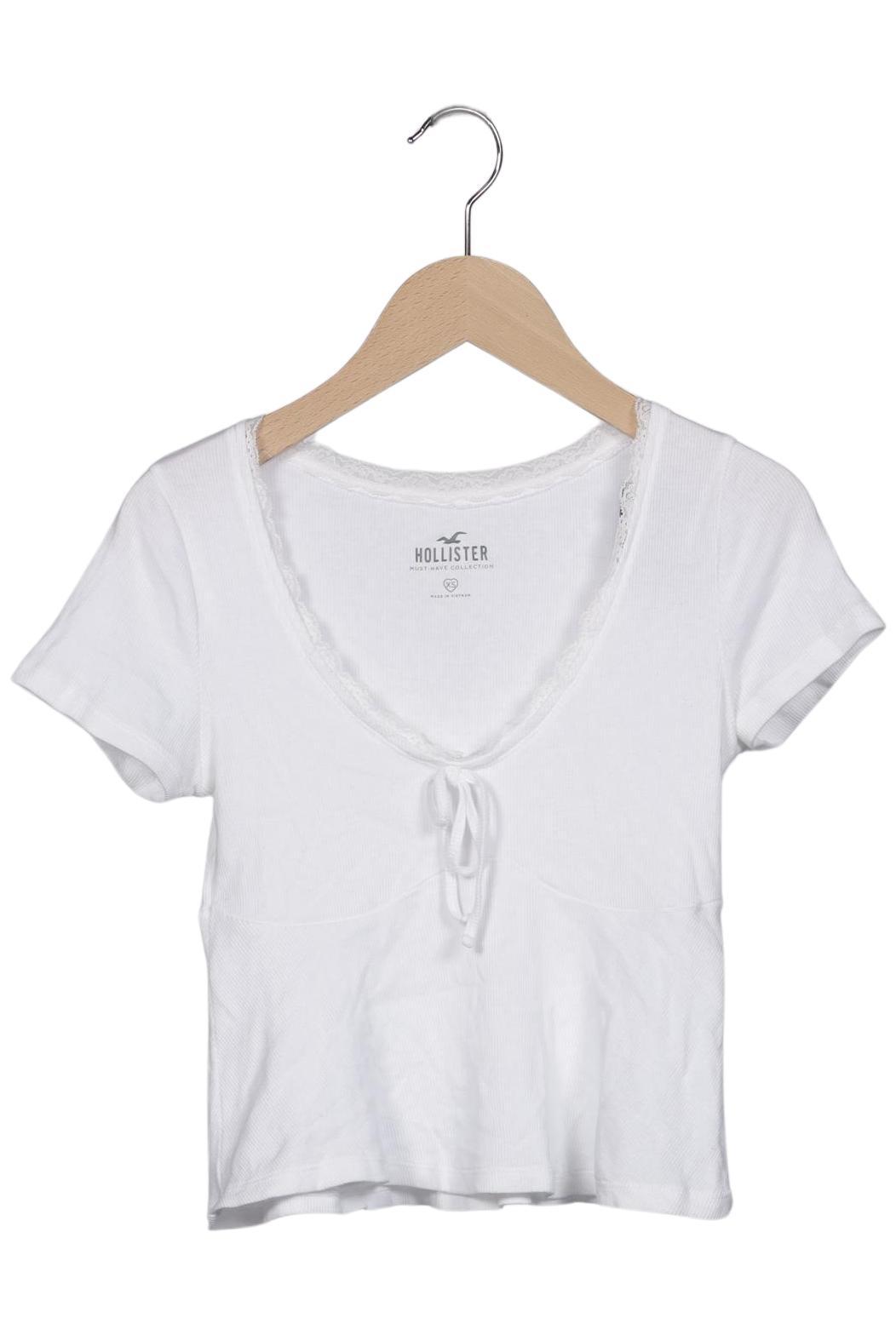 

Hollister Damen T-Shirt, weiß, Gr. 34