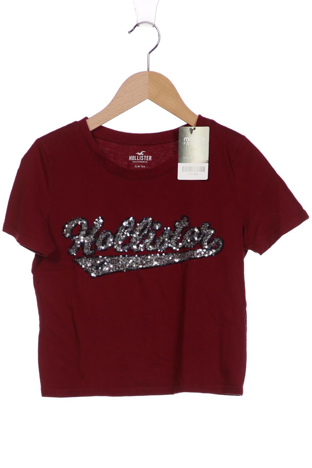 

Hollister Damen T-Shirt, bordeaux, Gr. 34