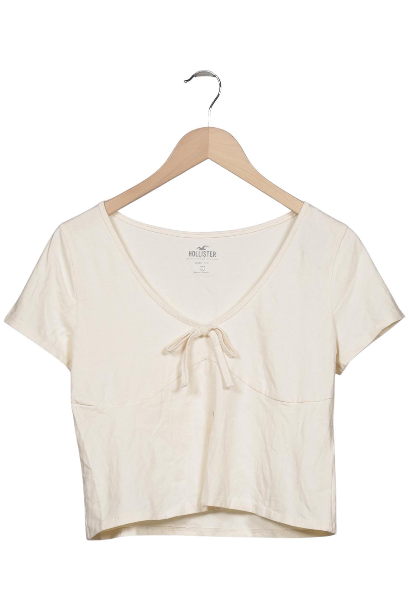 

Hollister Damen T-Shirt, cremeweiß, Gr. 42