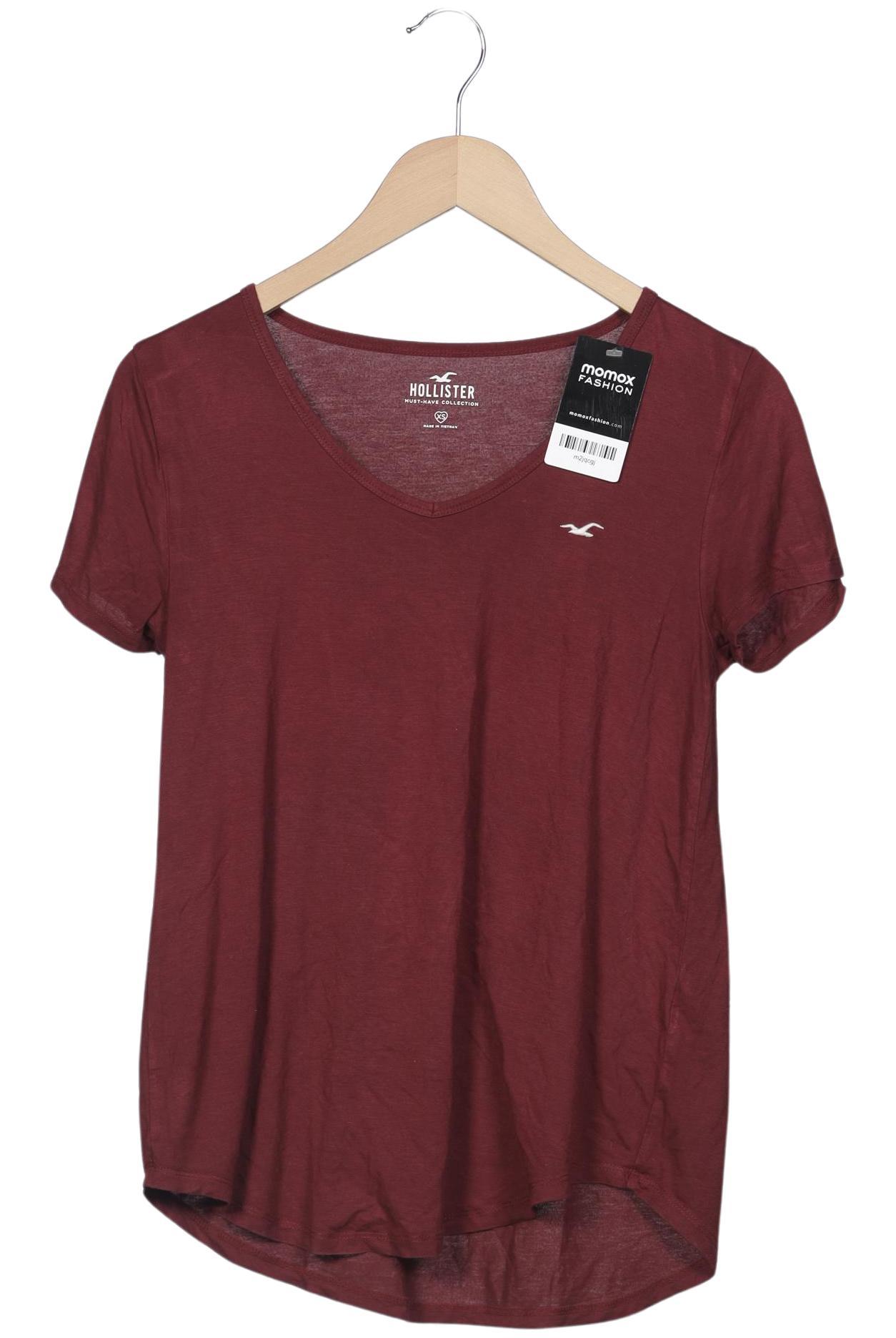 

Hollister Damen T-Shirt, bordeaux, Gr. 34