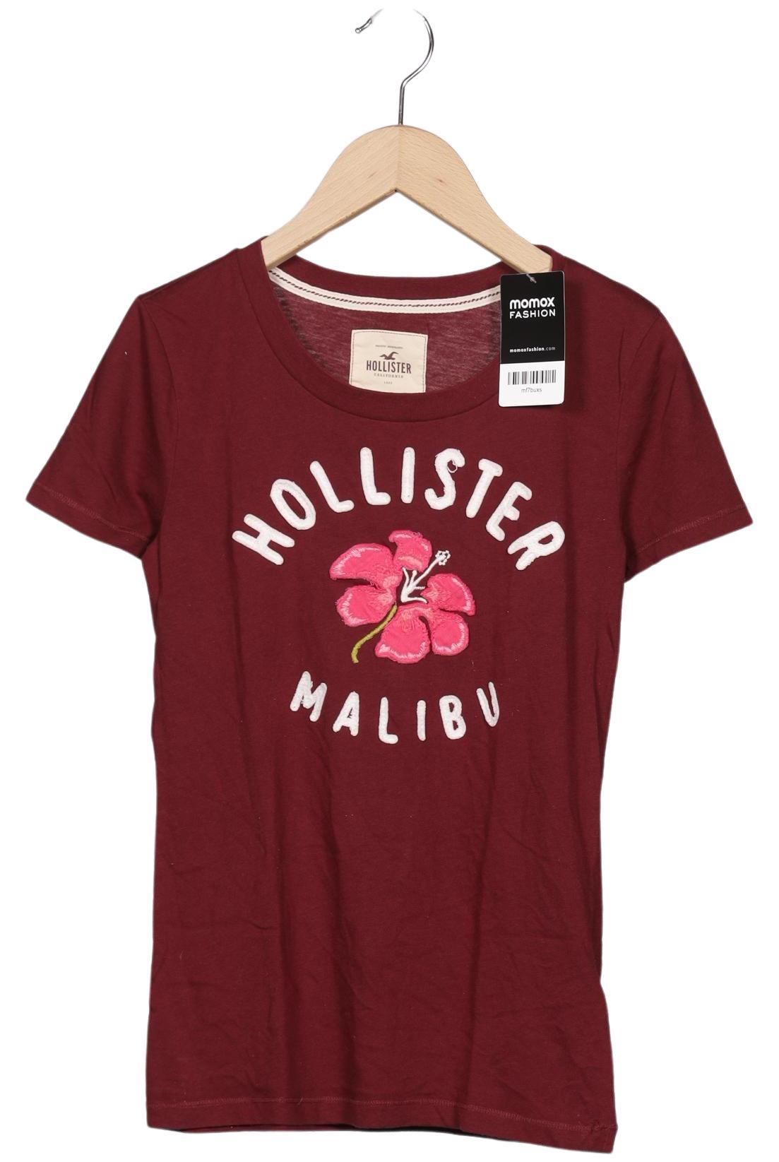 

Hollister Damen T-Shirt, bordeaux, Gr. 36