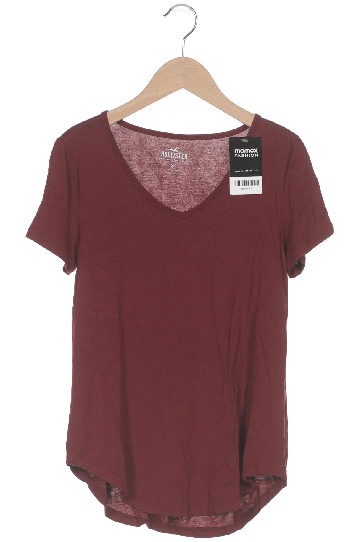 

Hollister Damen T-Shirt, bordeaux, Gr. 34