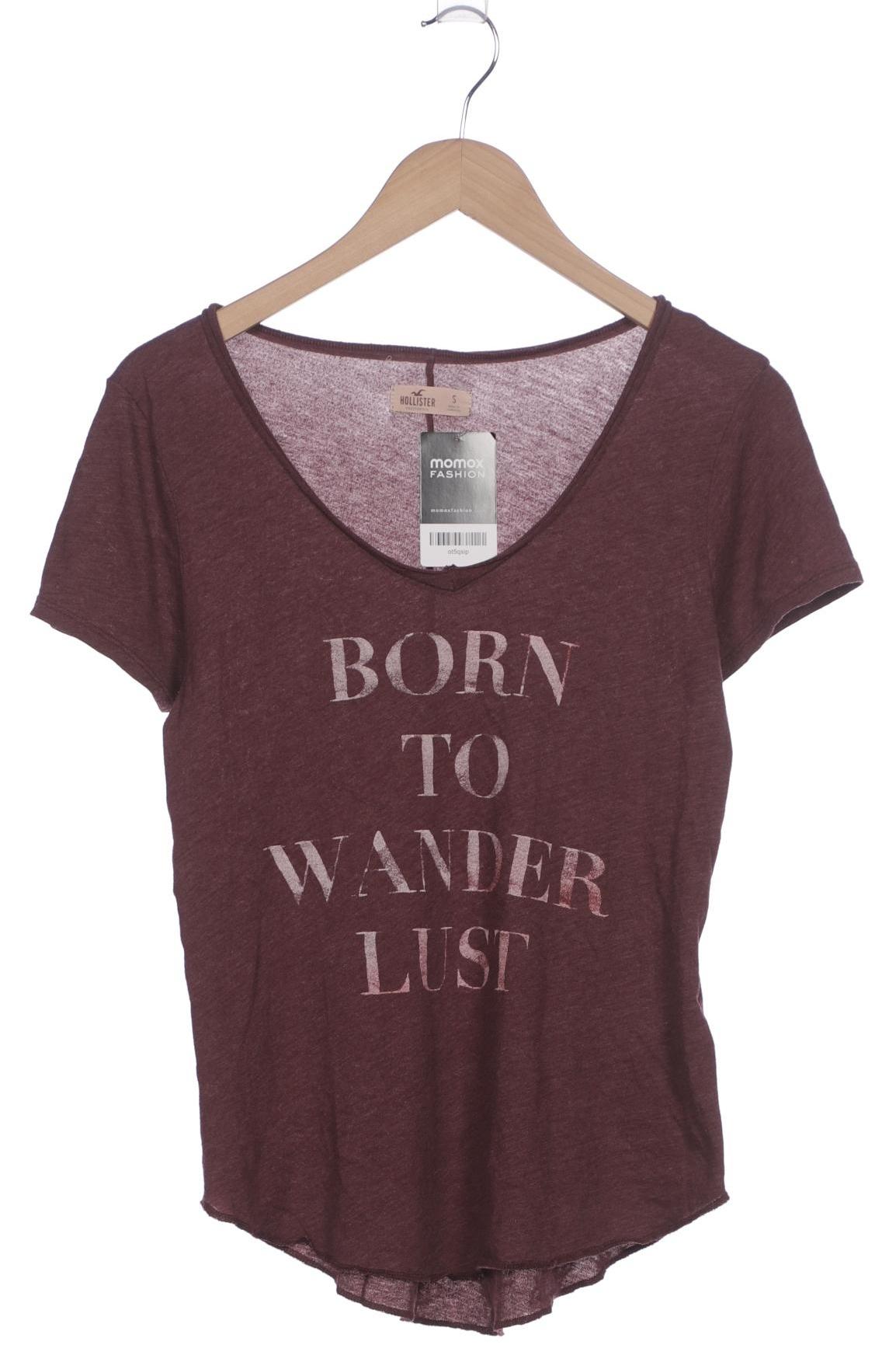 

Hollister Damen T-Shirt, bordeaux, Gr. 36