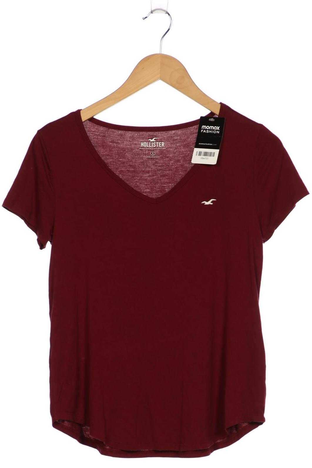 

Hollister Damen T-Shirt, bordeaux, Gr. 36