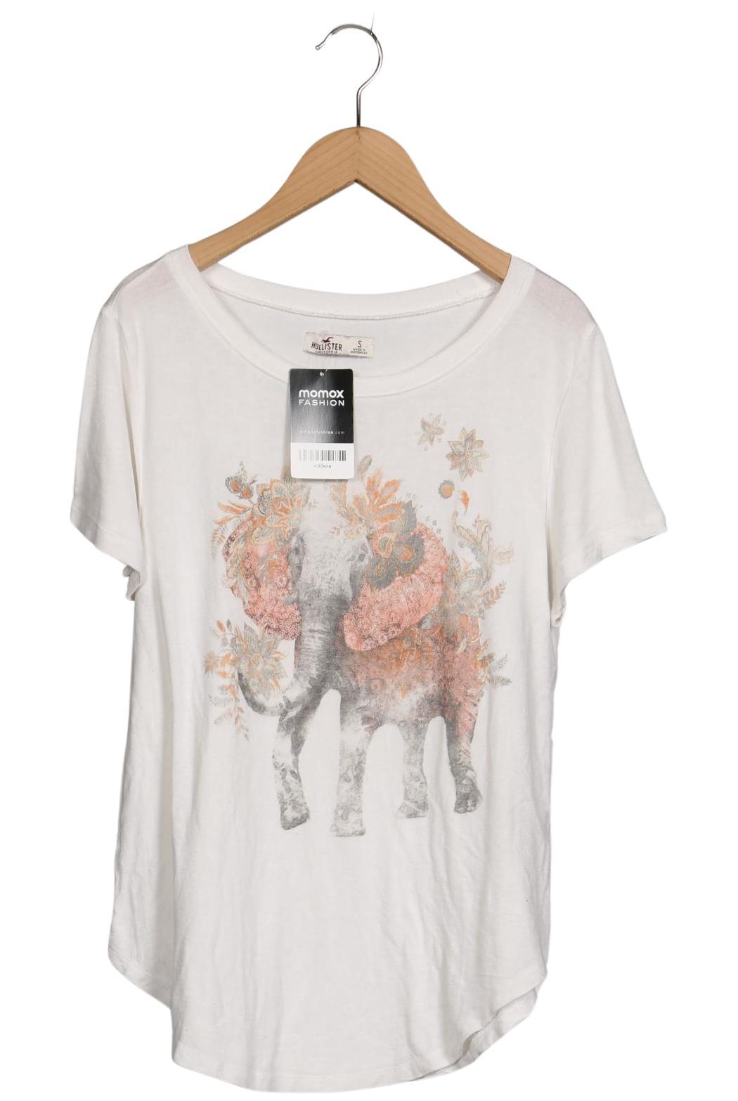

Hollister Damen T-Shirt, cremeweiß, Gr. 36